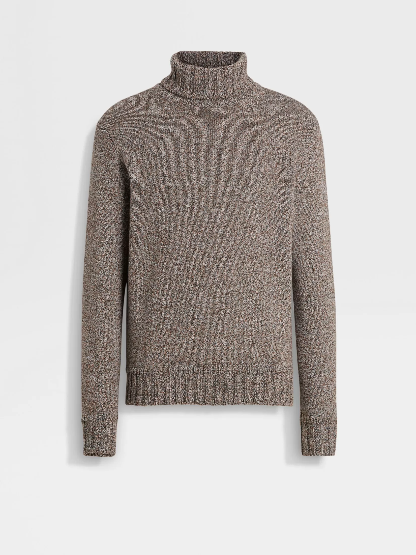 Best ZEGNA Jersey de Cuello Vuelto en Oasi Cashmere Color Foliage Oscuro y Pardo Foliageoscuro/Grispardo