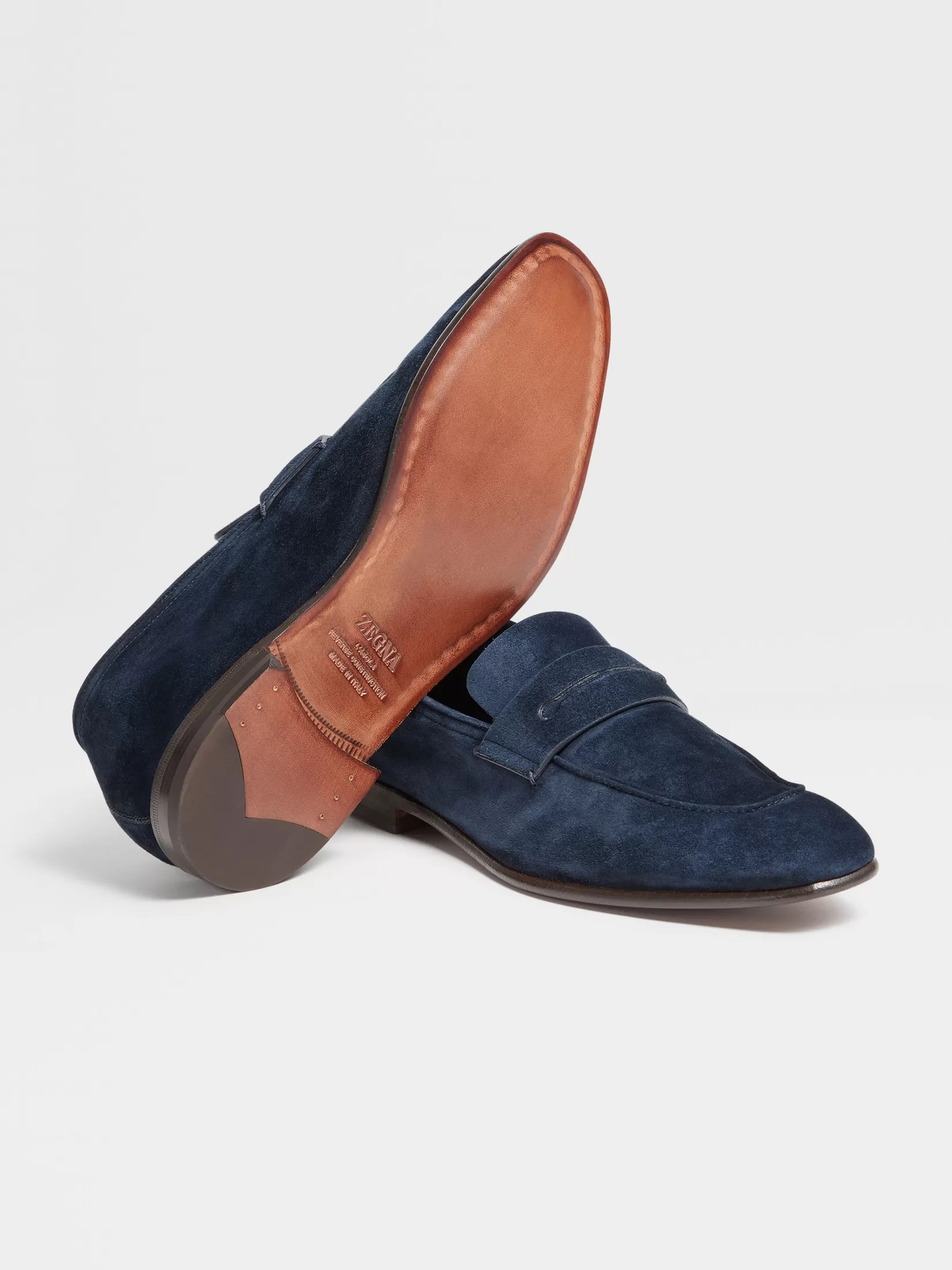 Cheap ZEGNA Mocasines L'Asola en Ante Color Azul Marino Azulmarino