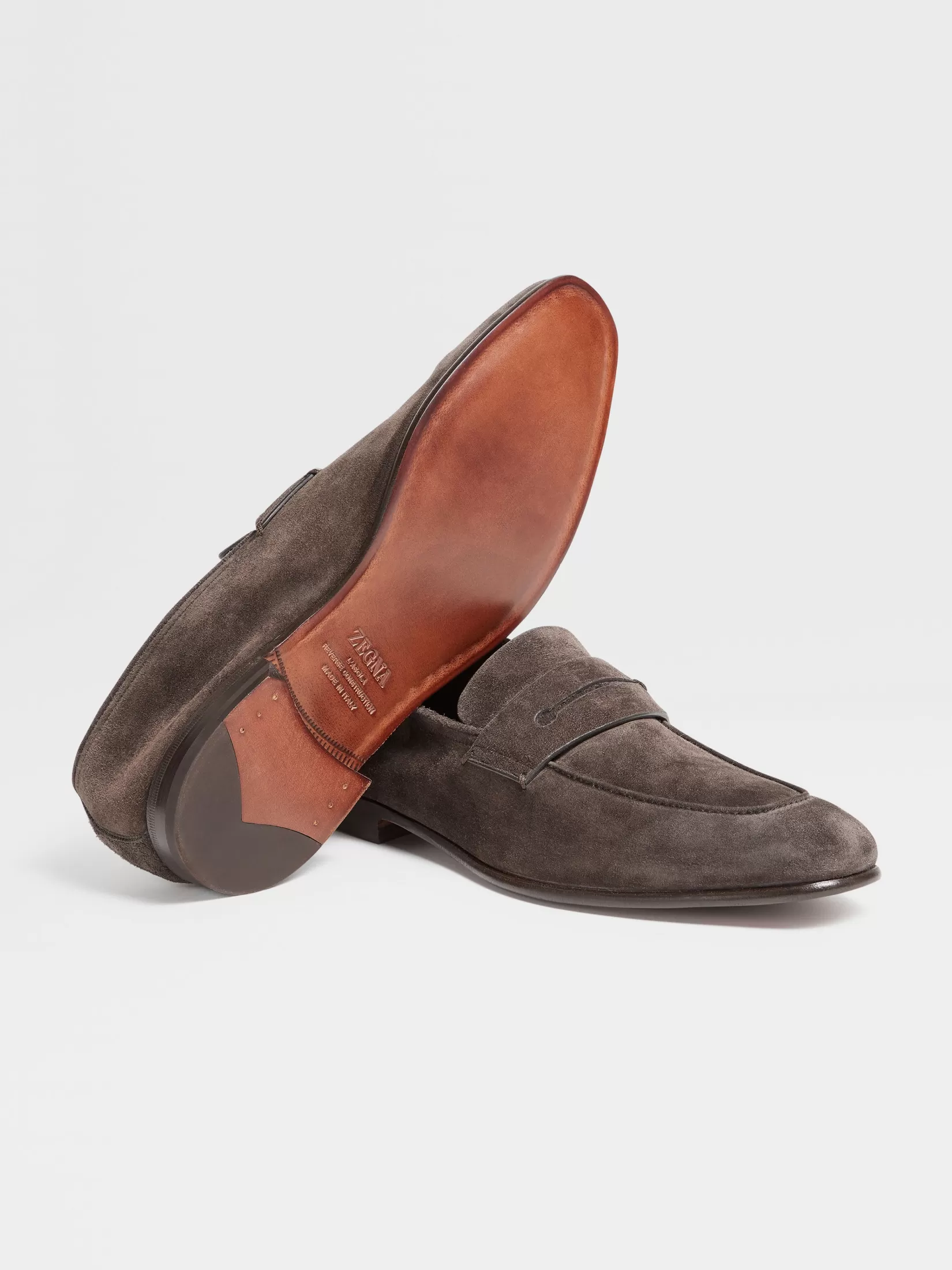Cheap ZEGNA Mocasines L'Asola en Ante Color Marrón Oscuro Marrónoscuro