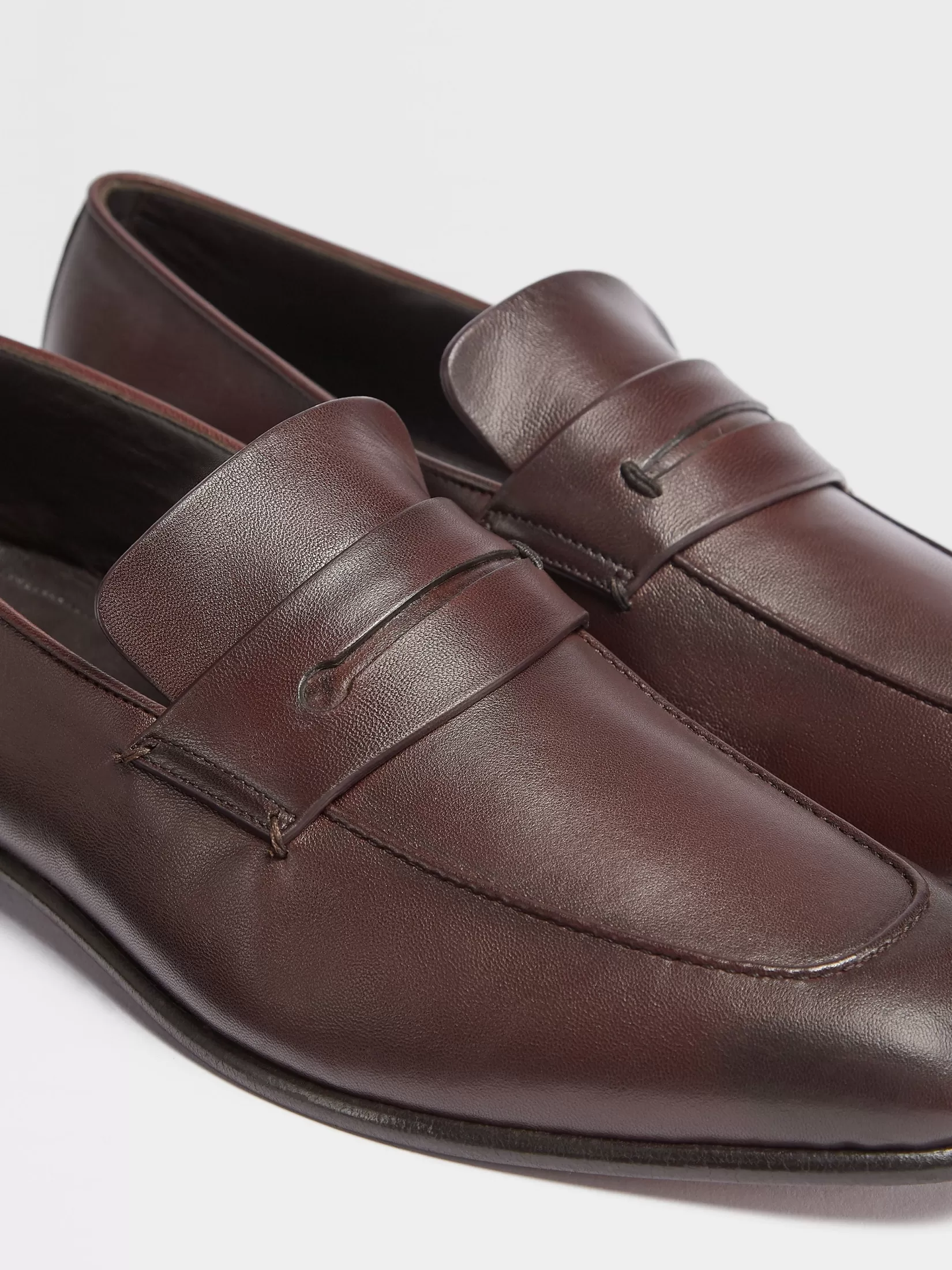 Shop ZEGNA Mocasines L'Asola en Piel de Color Marrón Oscuro Marrónoscuro