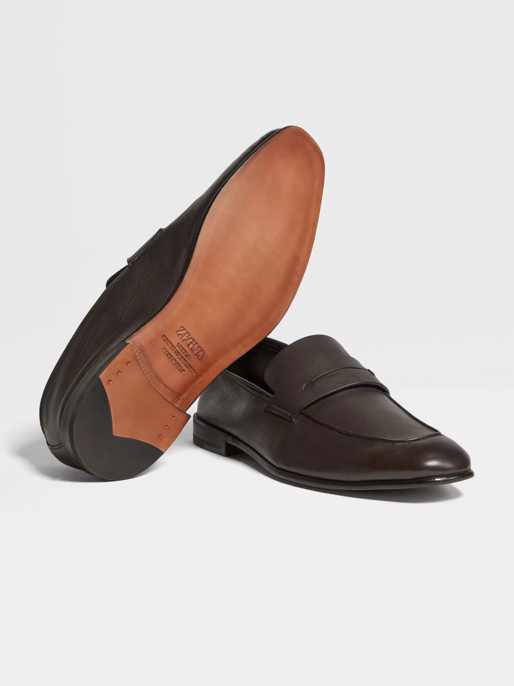 Online ZEGNA Mocasines L'Asola SECONDSKIN Color Marrón