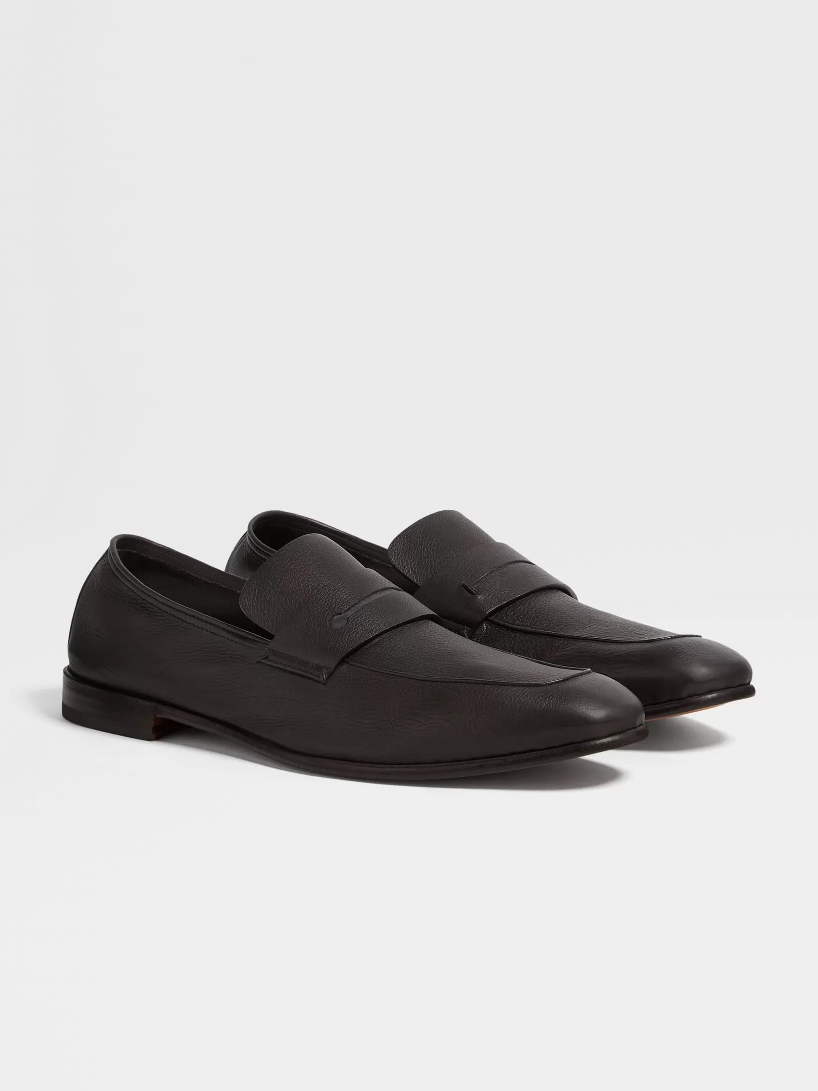 Outlet ZEGNA Mocasines L'Asola SECONDSKIN Color Marrón Oscuro Marrónoscuro