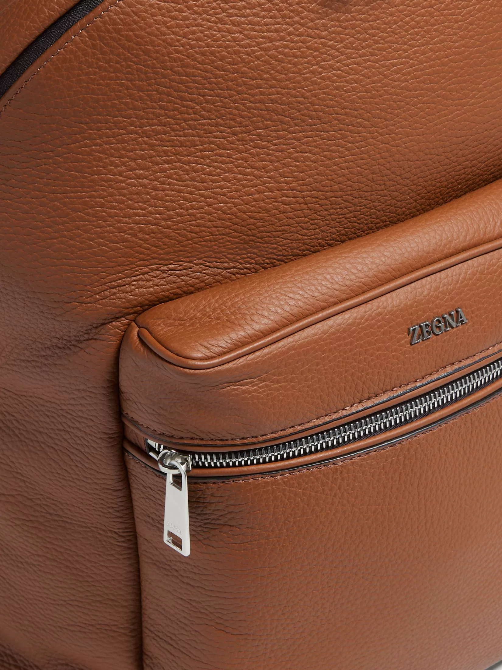 Outlet ZEGNA Mochila Hoodie en Piel de Ciervo Color Foliage