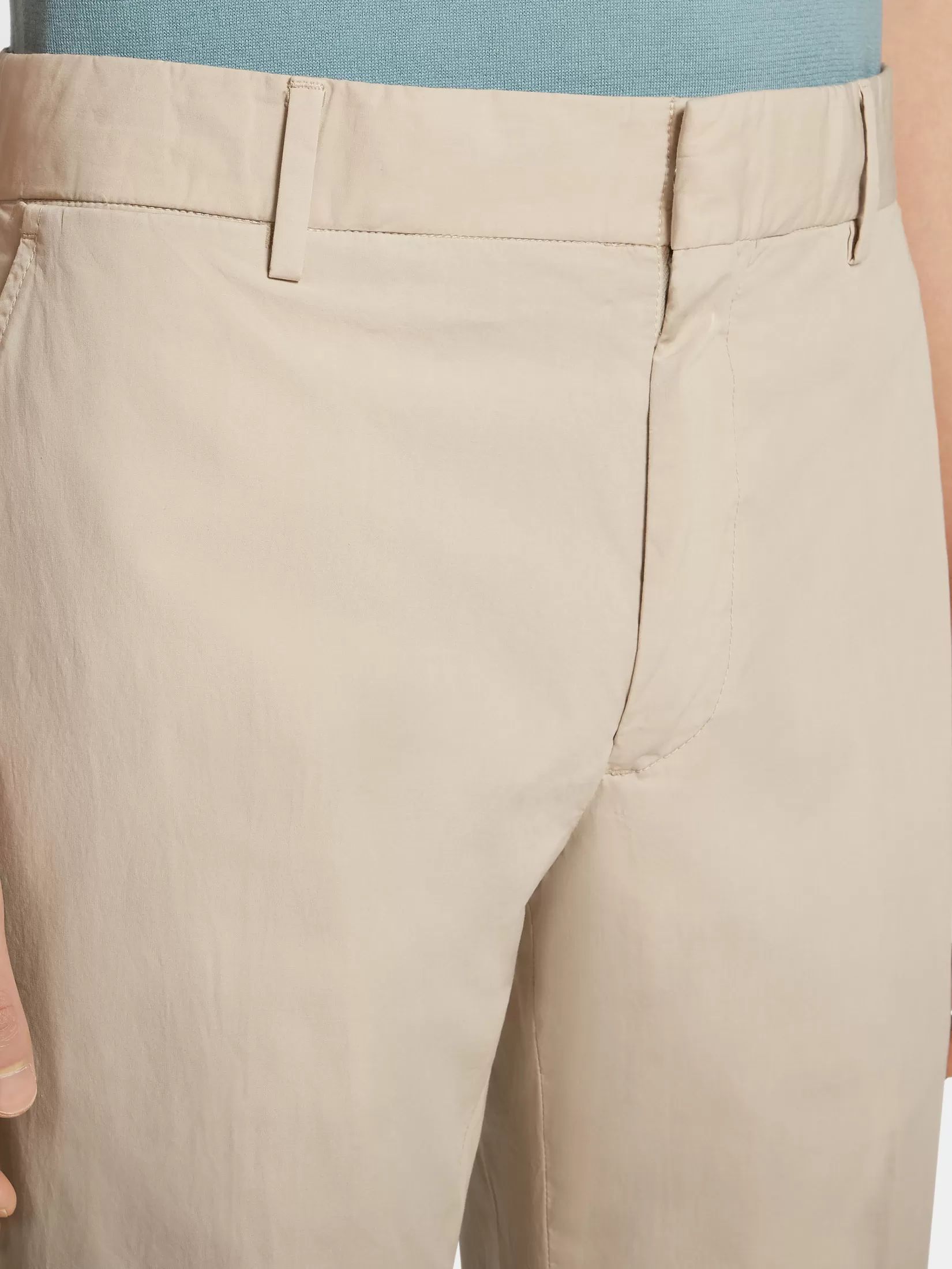 Clearance ZEGNA Pantalones de Algodón Elástico Color Beige