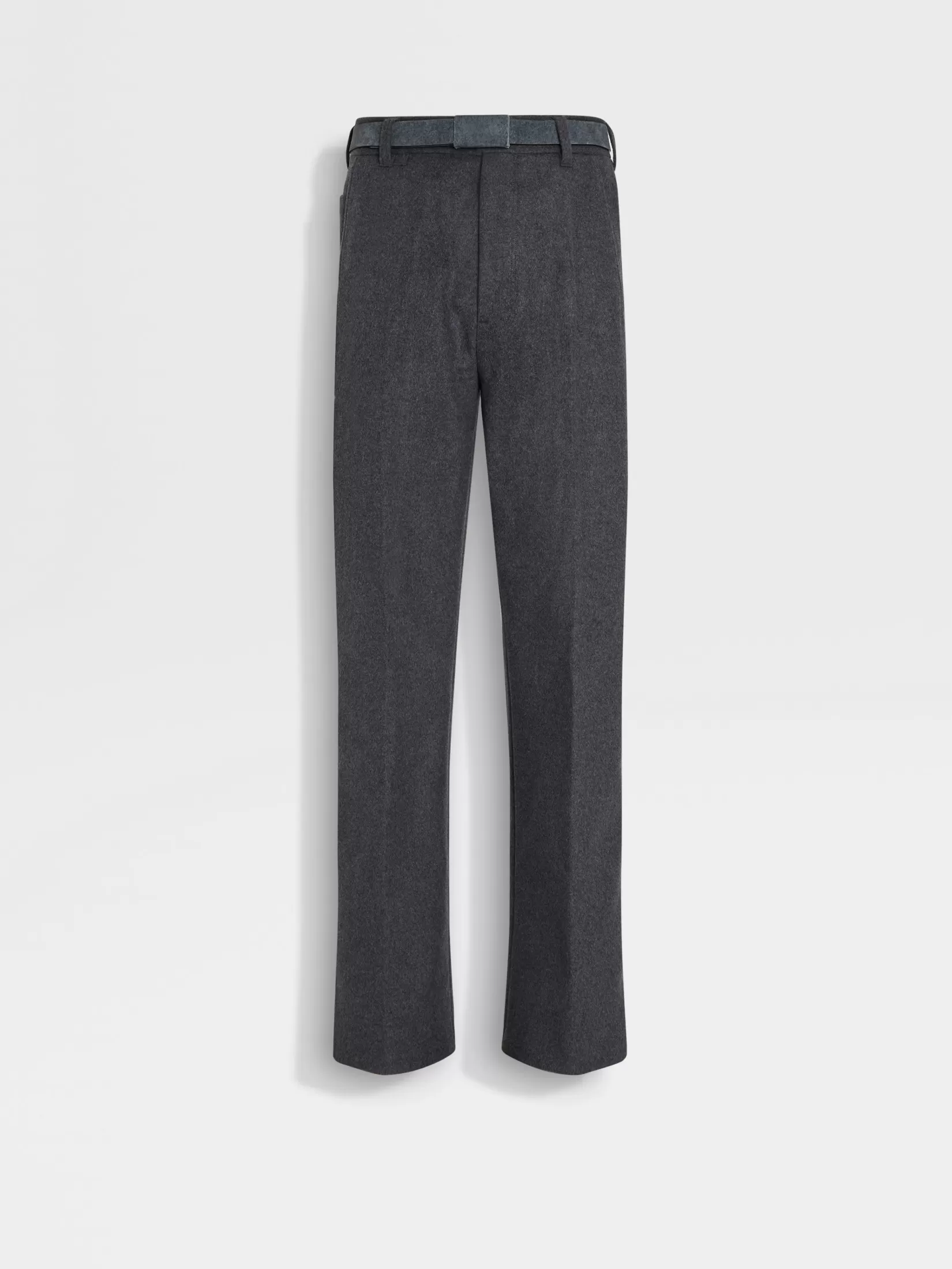 Online ZEGNA Pantalones de Cachemira y Lana Gris Oscuro Grisoscuro