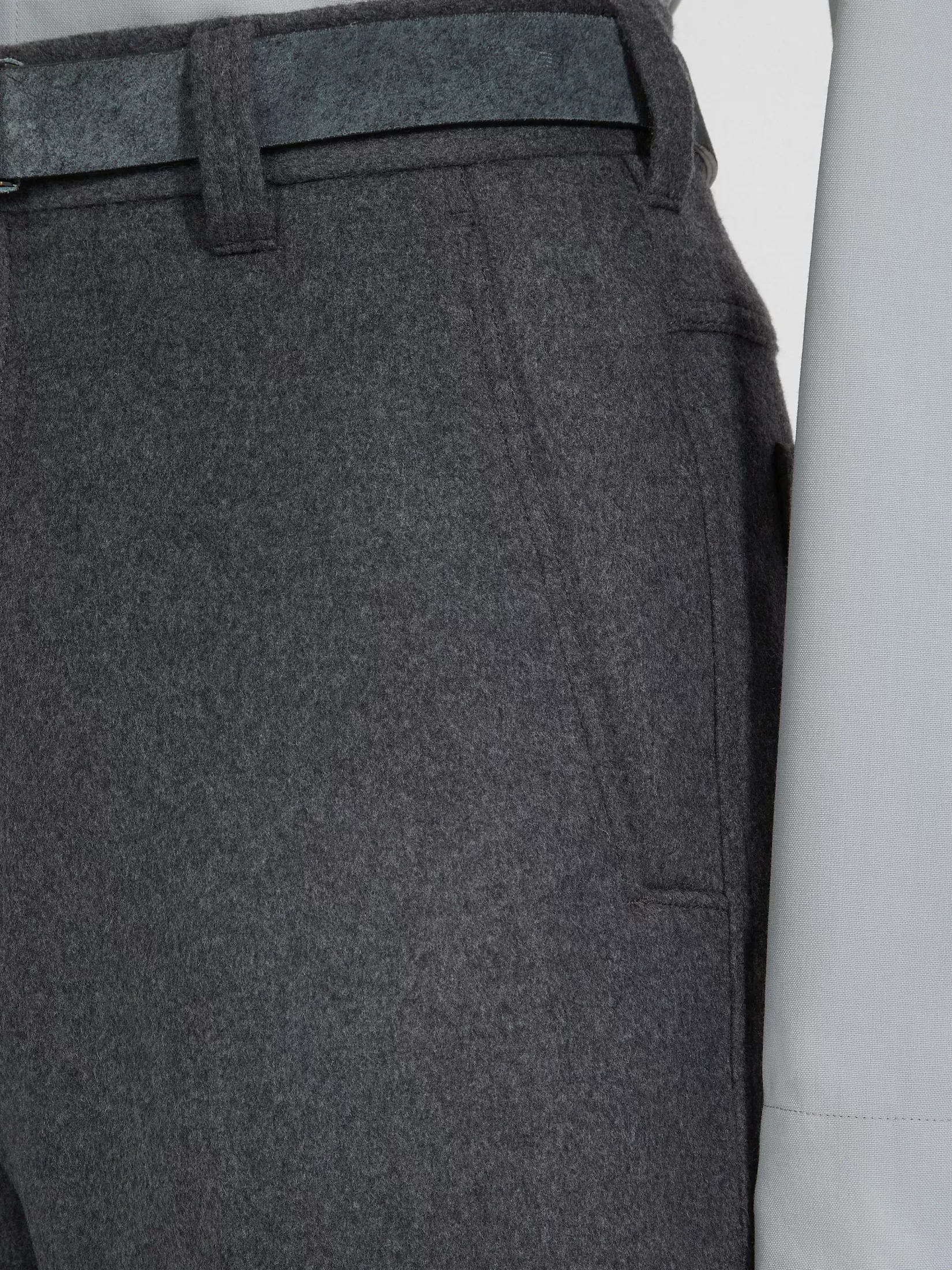 Online ZEGNA Pantalones de Cachemira y Lana Gris Oscuro Grisoscuro