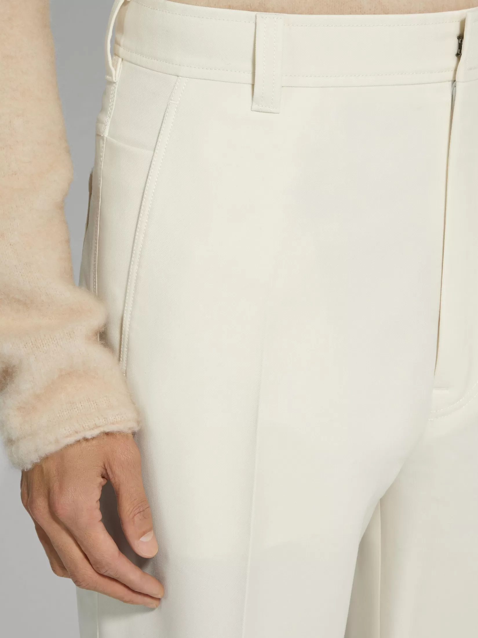 Outlet ZEGNA Pantalones de Lana Color Blanco