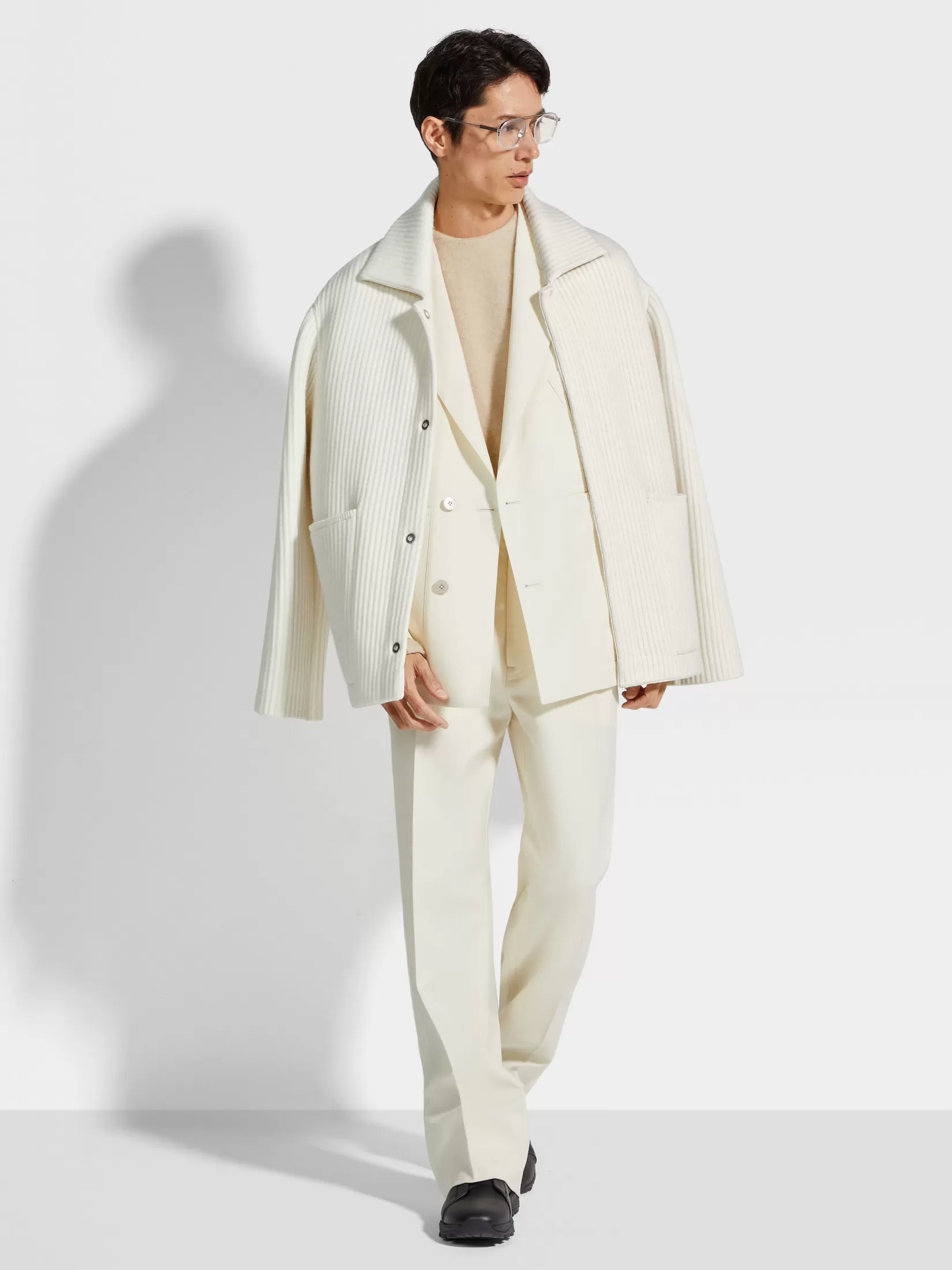 Outlet ZEGNA Pantalones de Lana Color Blanco