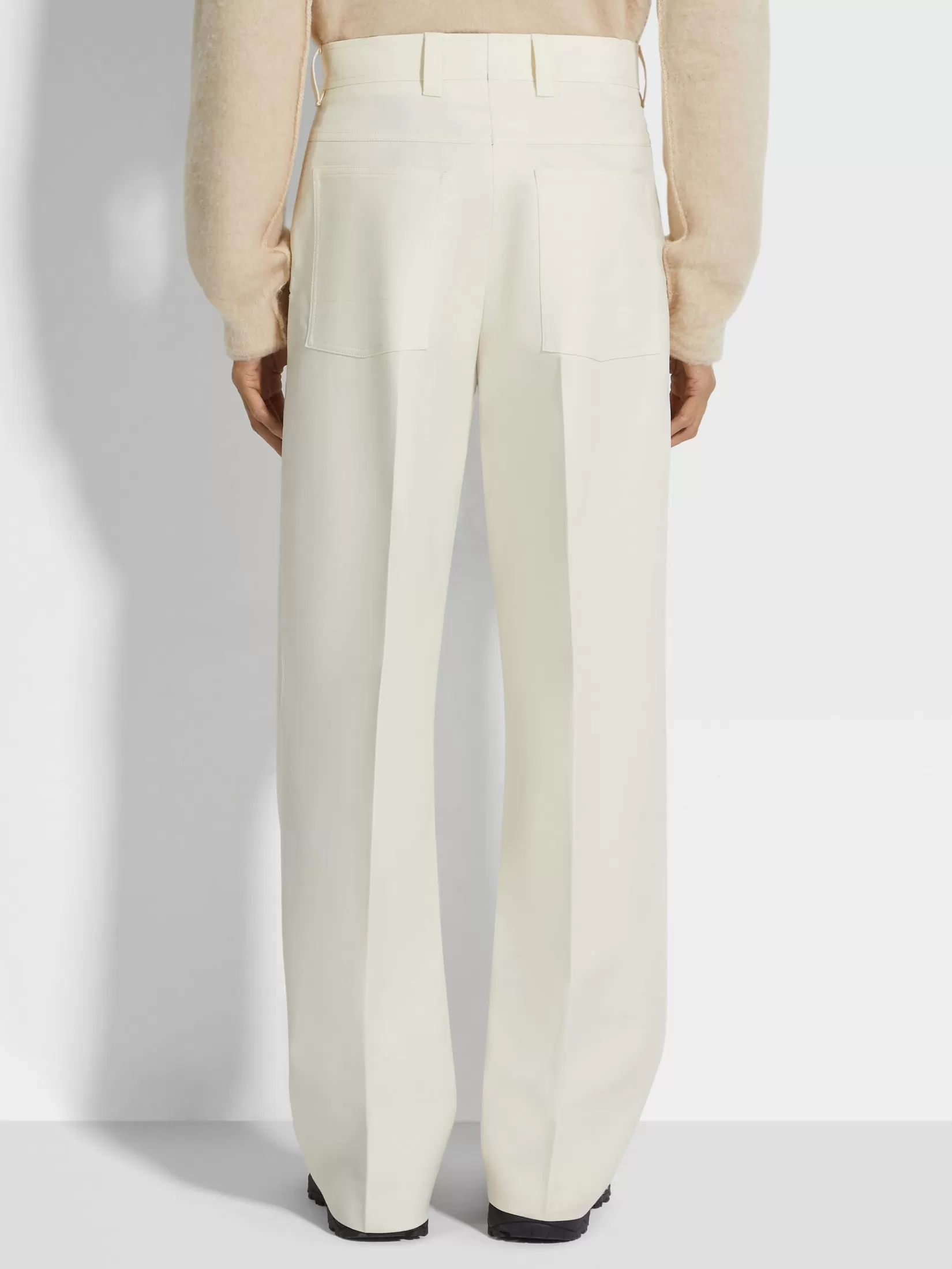 Outlet ZEGNA Pantalones de Lana Color Blanco