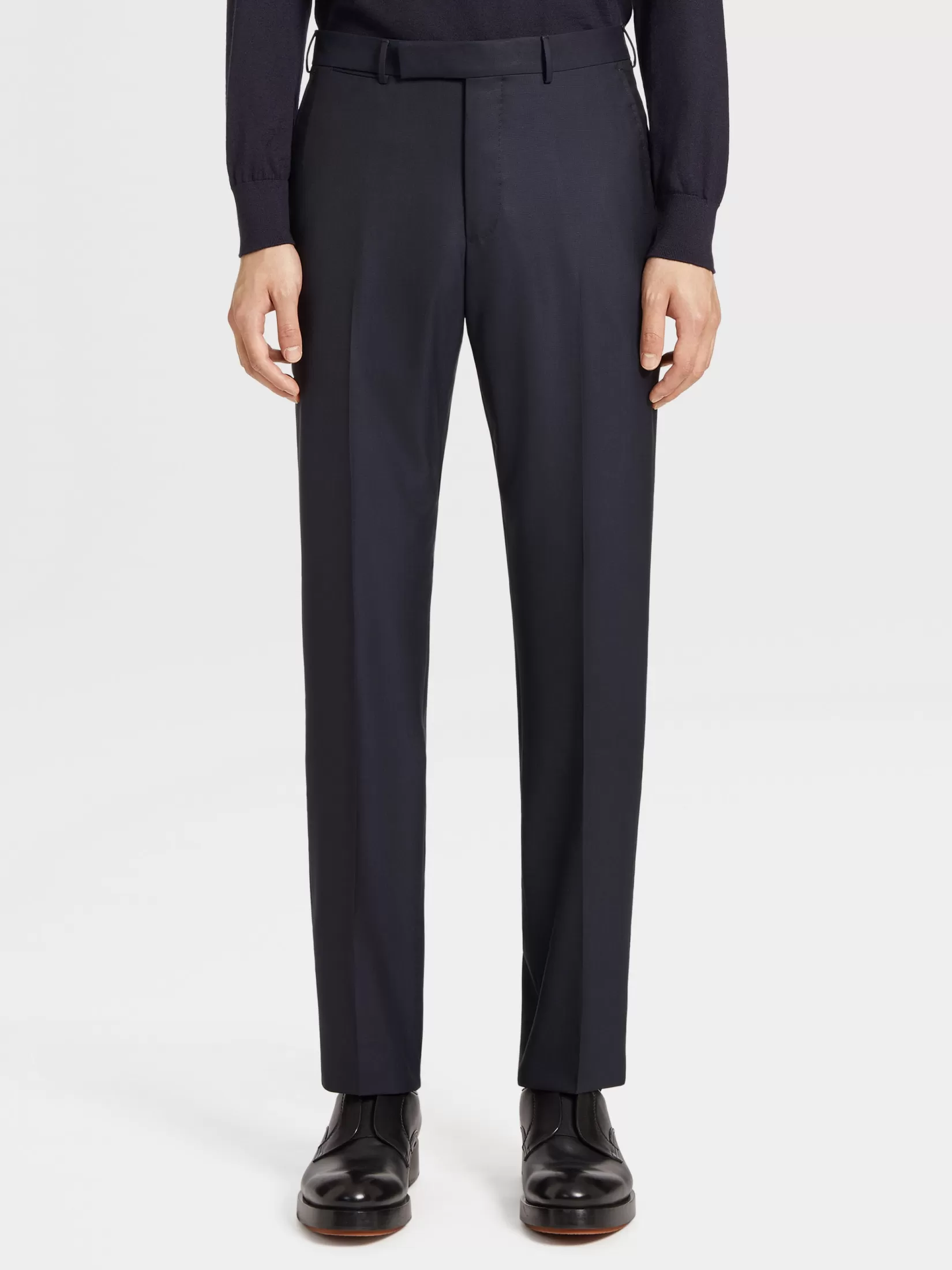 Best Sale ZEGNA Pantalones de Lana 15milmil15 Azul Marino Azulmarino