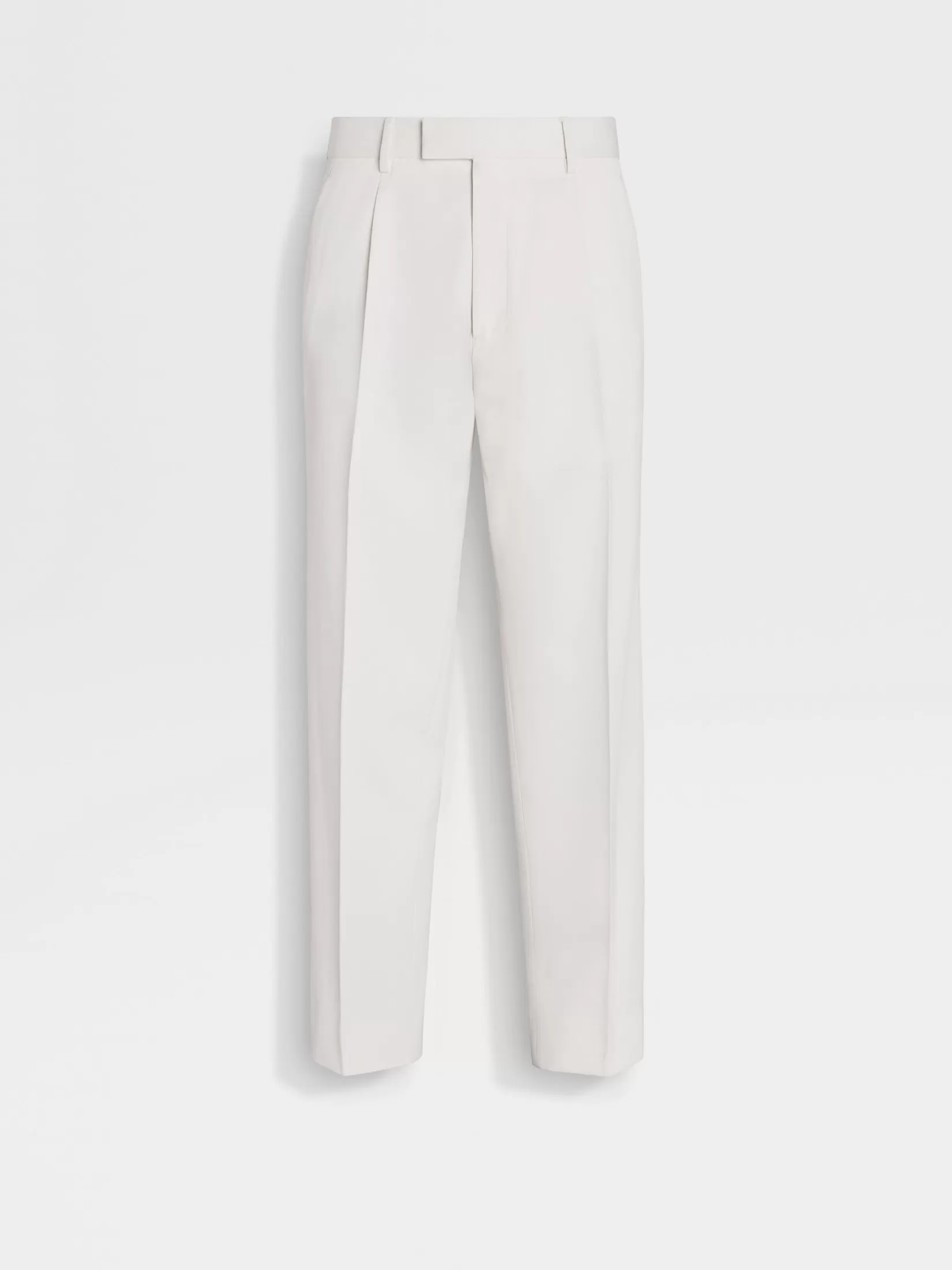 Best Sale ZEGNA Pantalones de Lana y Algodón Color Blanco