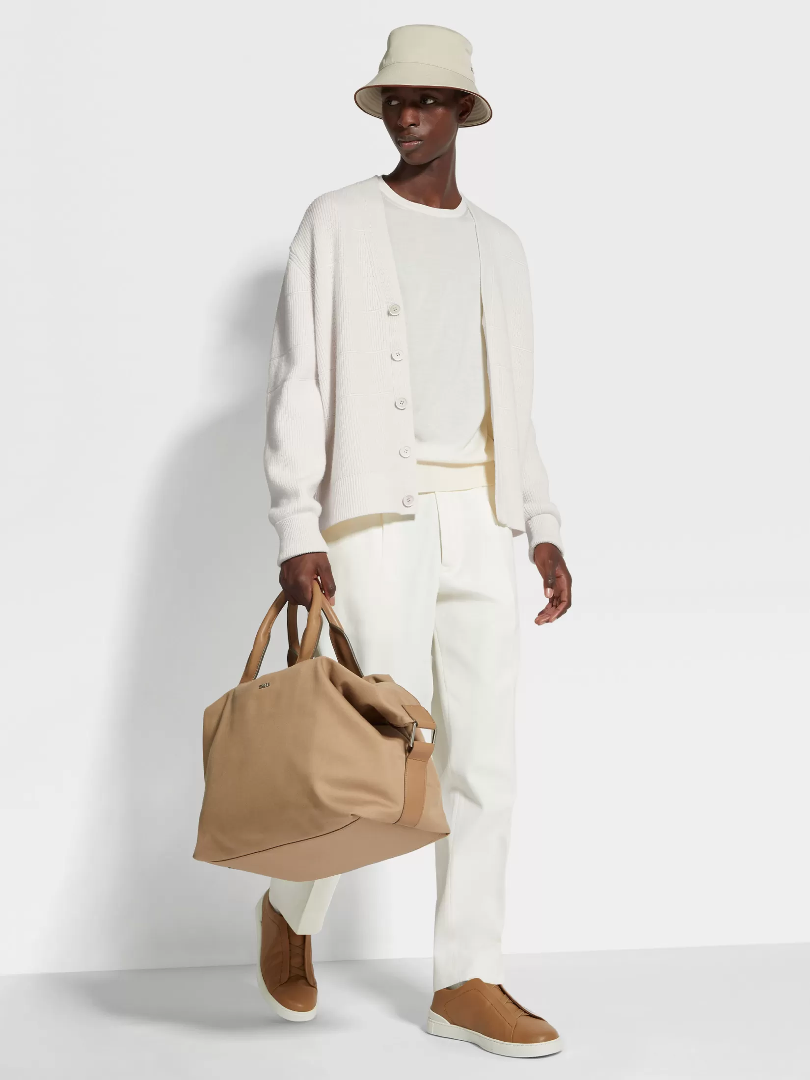 Best Sale ZEGNA Pantalones de Lana y Algodón Color Blanco