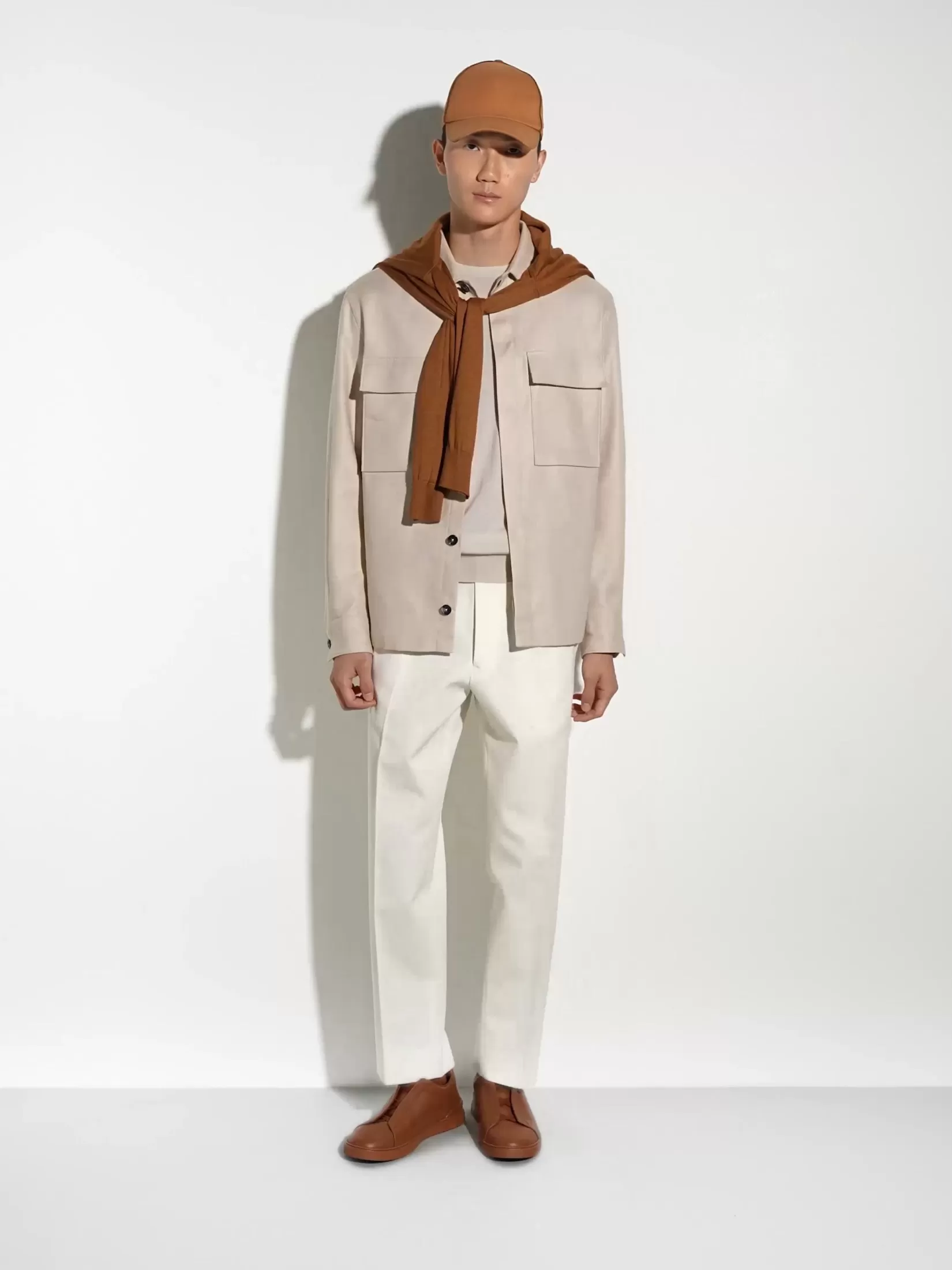 Best Sale ZEGNA Pantalones de Lana y Algodón Color Blanco