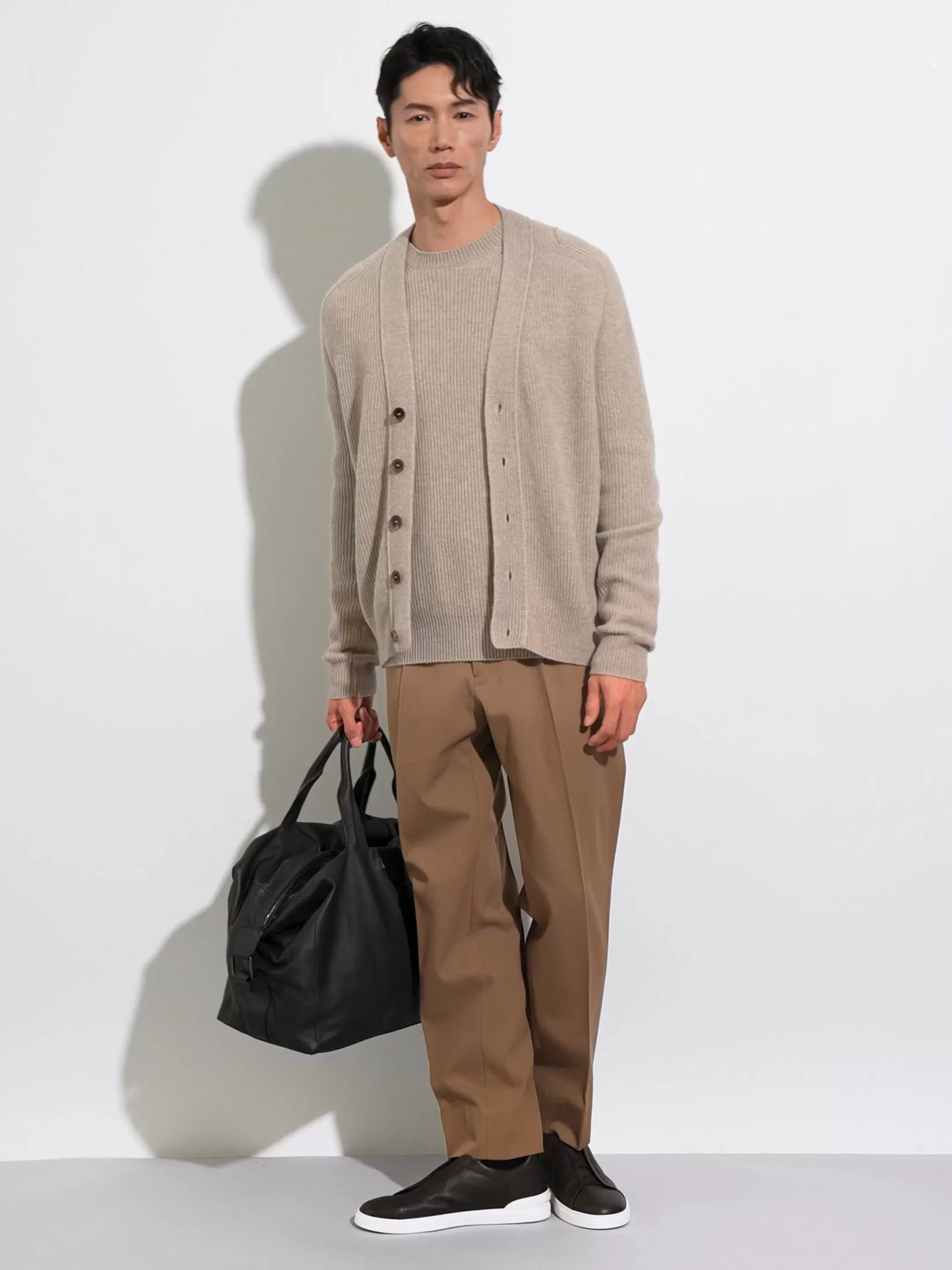 Flash Sale ZEGNA Pantalones de Lana y Algodón Color Caqui