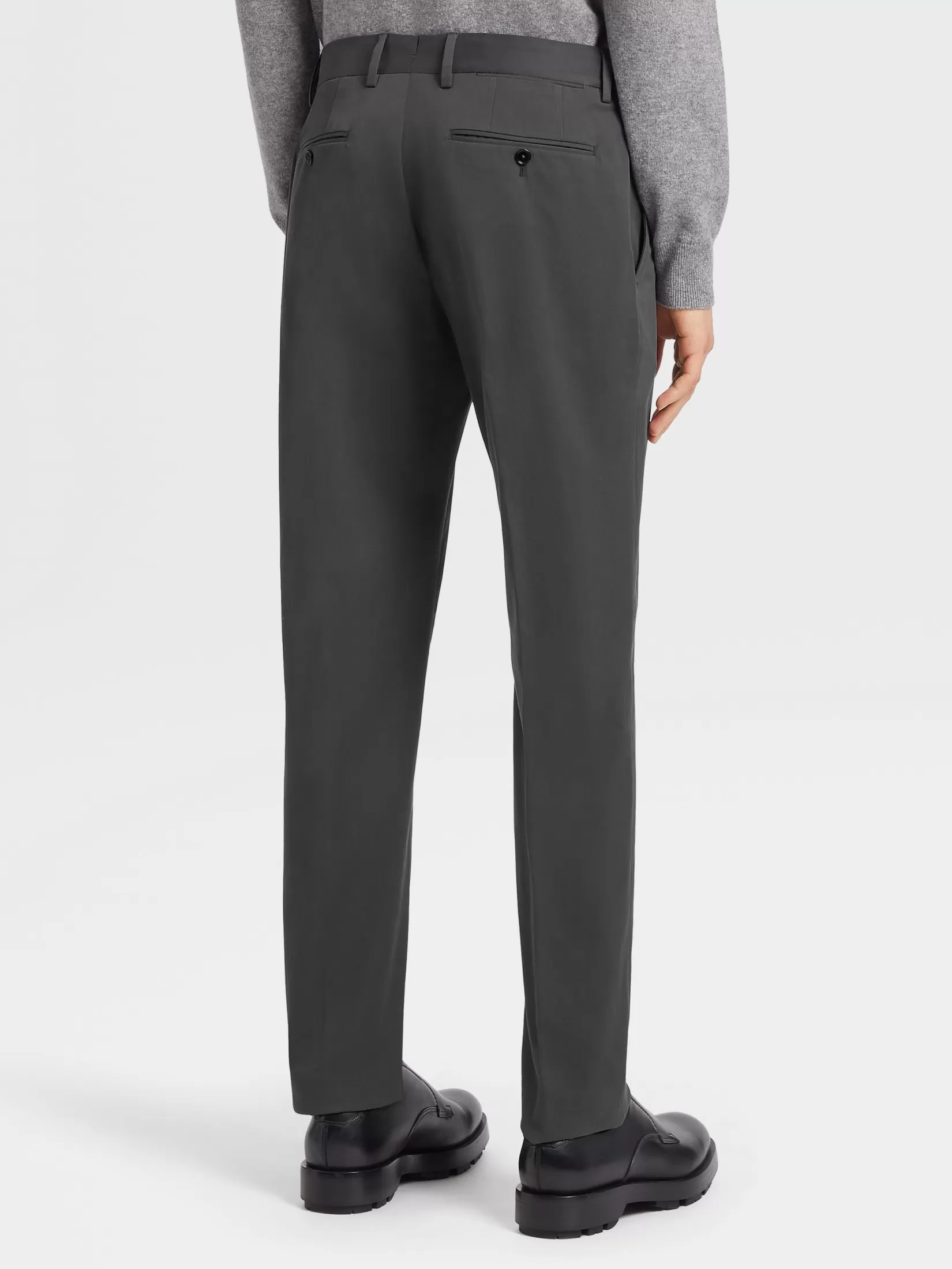 Sale ZEGNA Pantalones en Algodón Comfort Color Gris Oscuro GrisOscuro