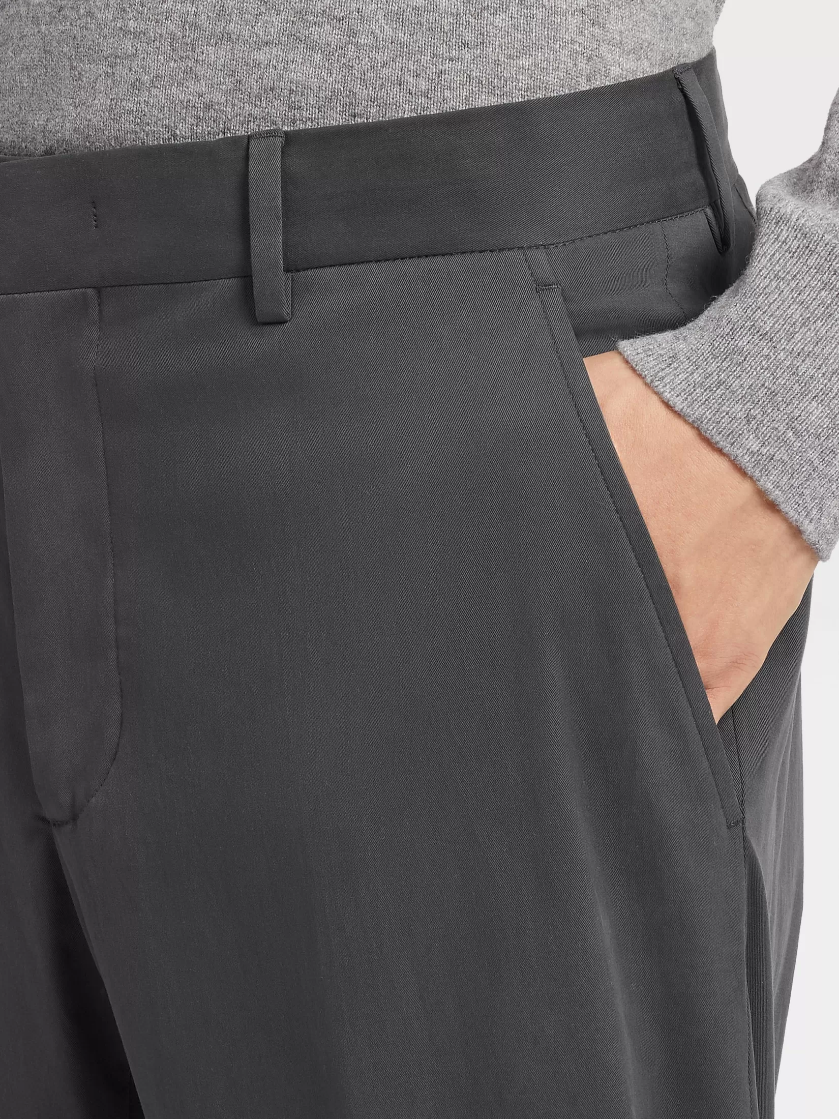 Sale ZEGNA Pantalones en Algodón Comfort Color Gris Oscuro GrisOscuro