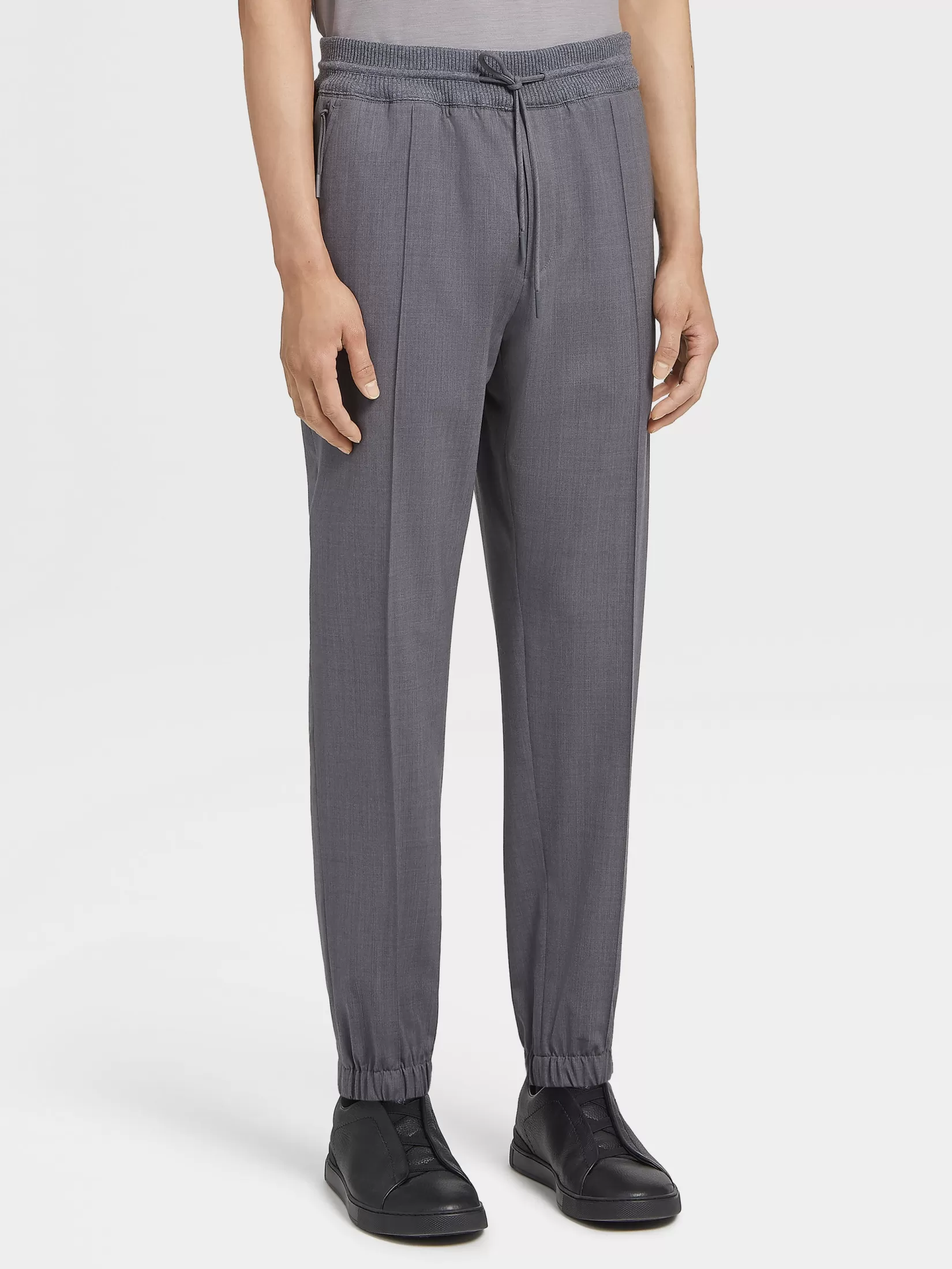 Best ZEGNA Pantalones Jogger de Lana High Performance™ Gris Mixto GrisMixto