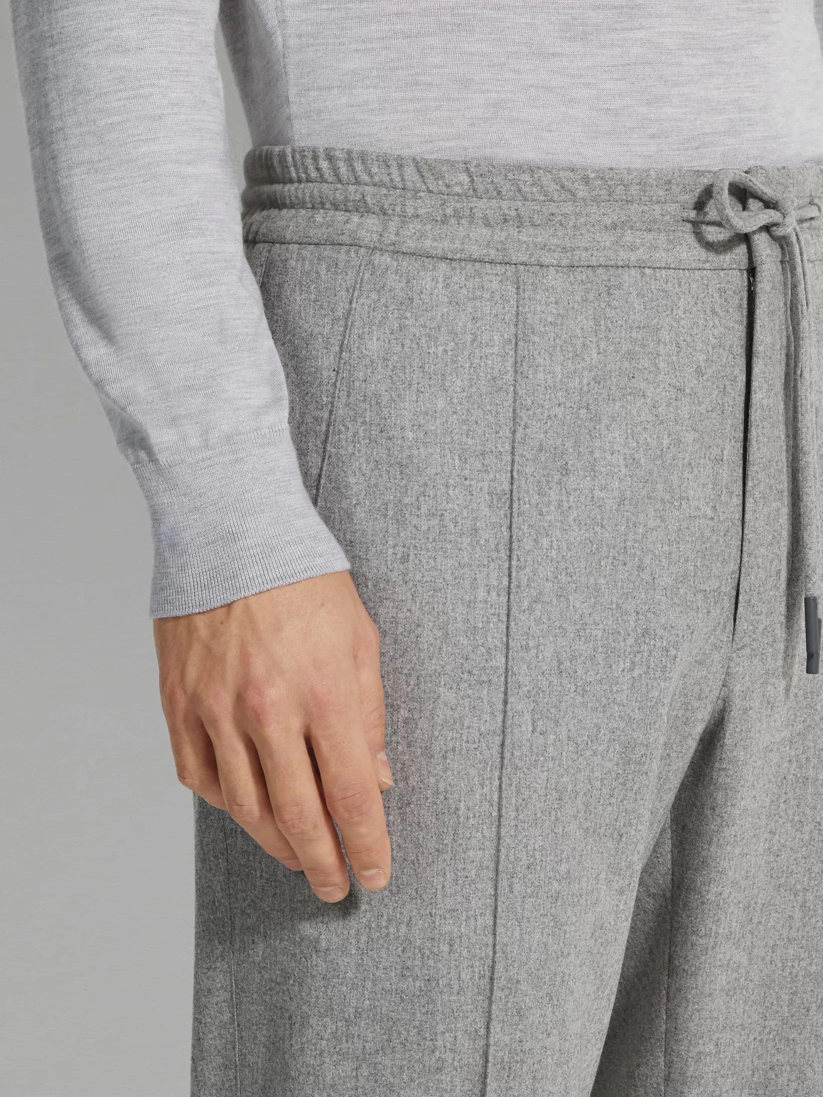 Flash Sale ZEGNA Pantalones Jogger de Lana 15milmil15 Gris Mixto Grismixto