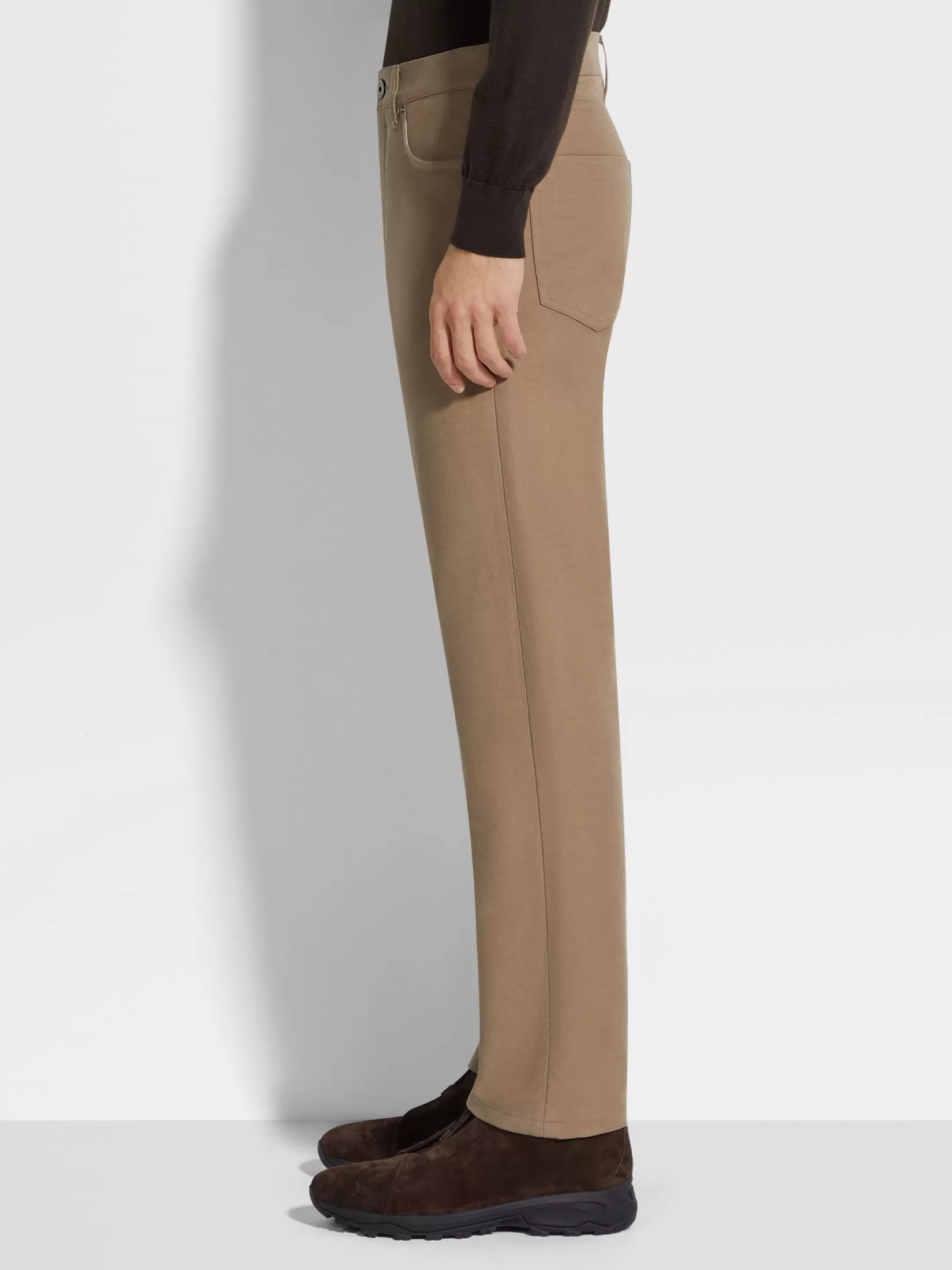 Store ZEGNA Pantalones Roccia de Algodón y Cachemira Color Beige