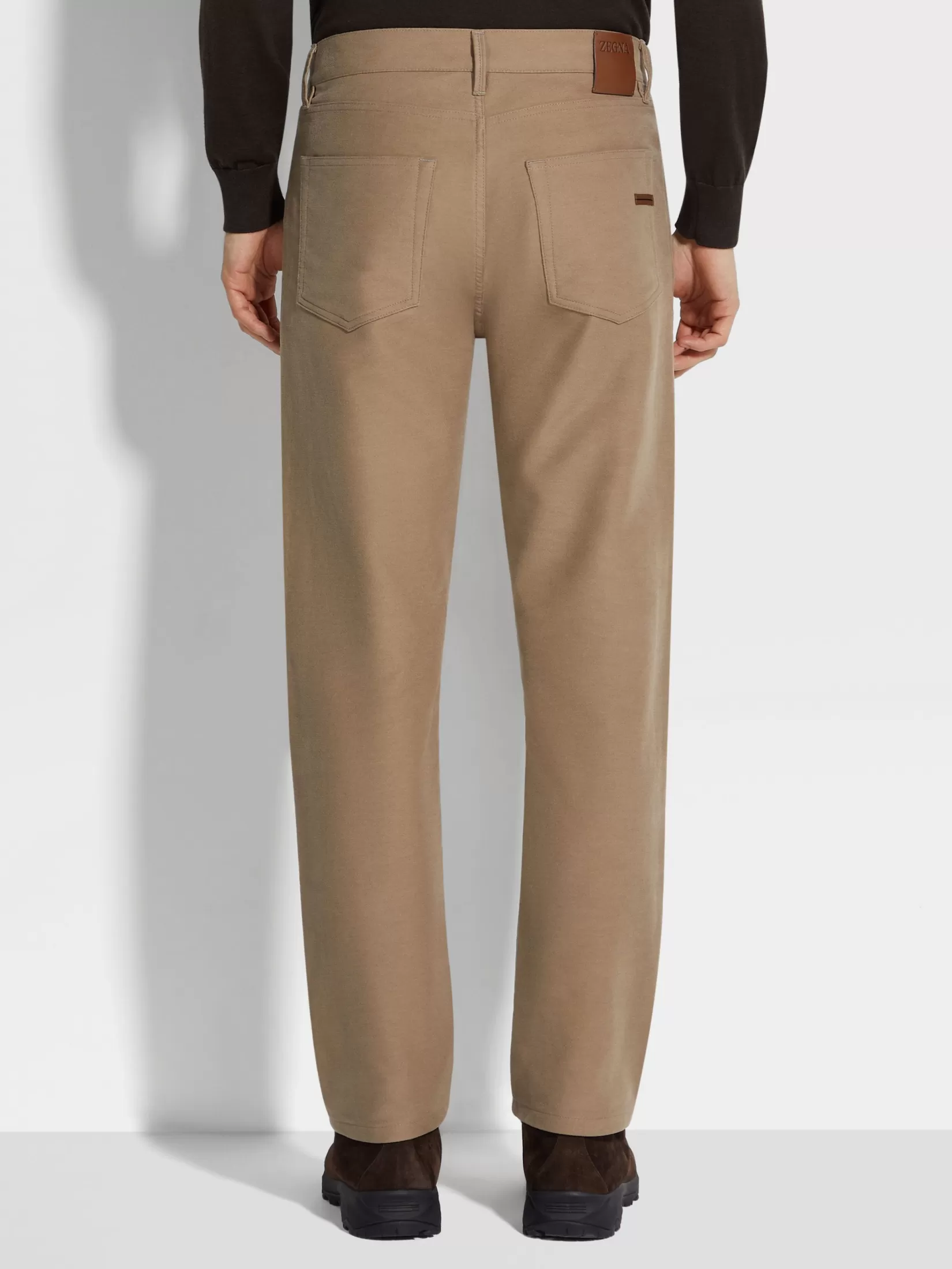 Store ZEGNA Pantalones Roccia de Algodón y Cachemira Color Beige