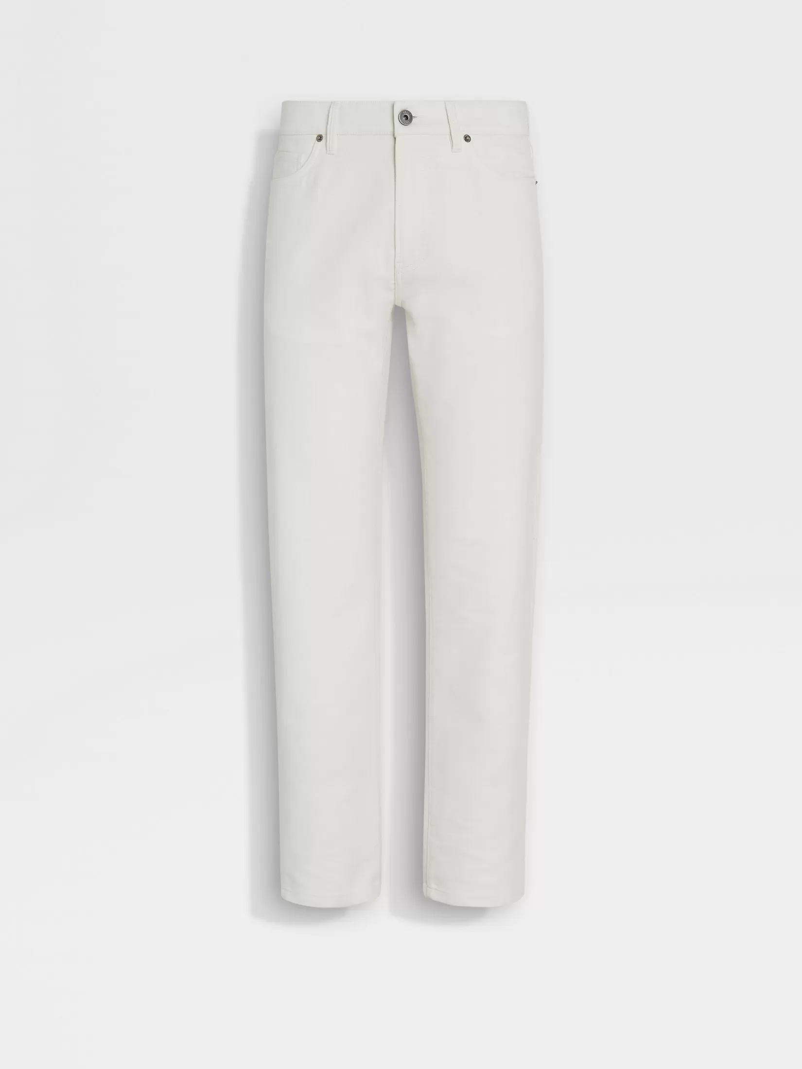 Outlet ZEGNA Pantalones Roccia de Algodón y Cachemira Color Blanco