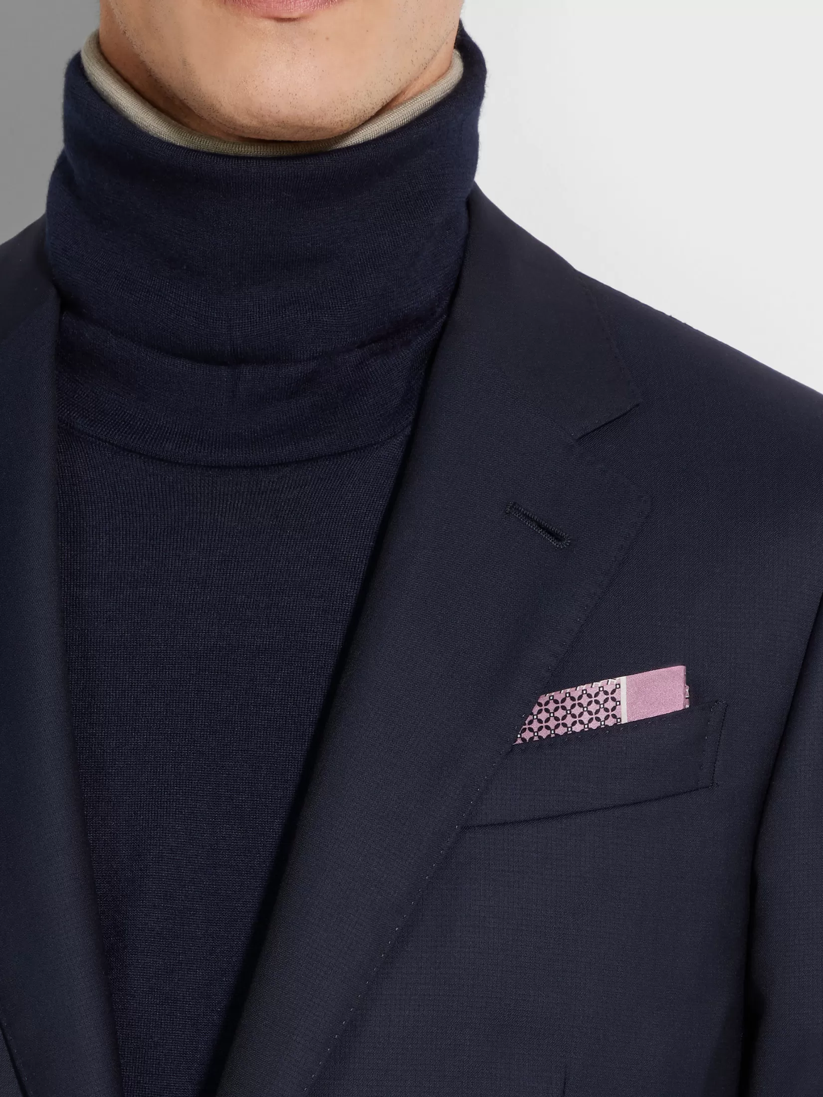 Cheap ZEGNA Pañuelo de Bolsillo de Seda CENTO FILI Color Rosa