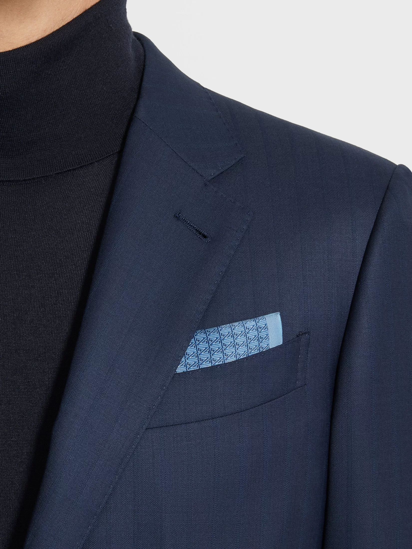 Cheap ZEGNA Pañuelo de Bolsillo en Seda Color Azul Claro Azulclaro