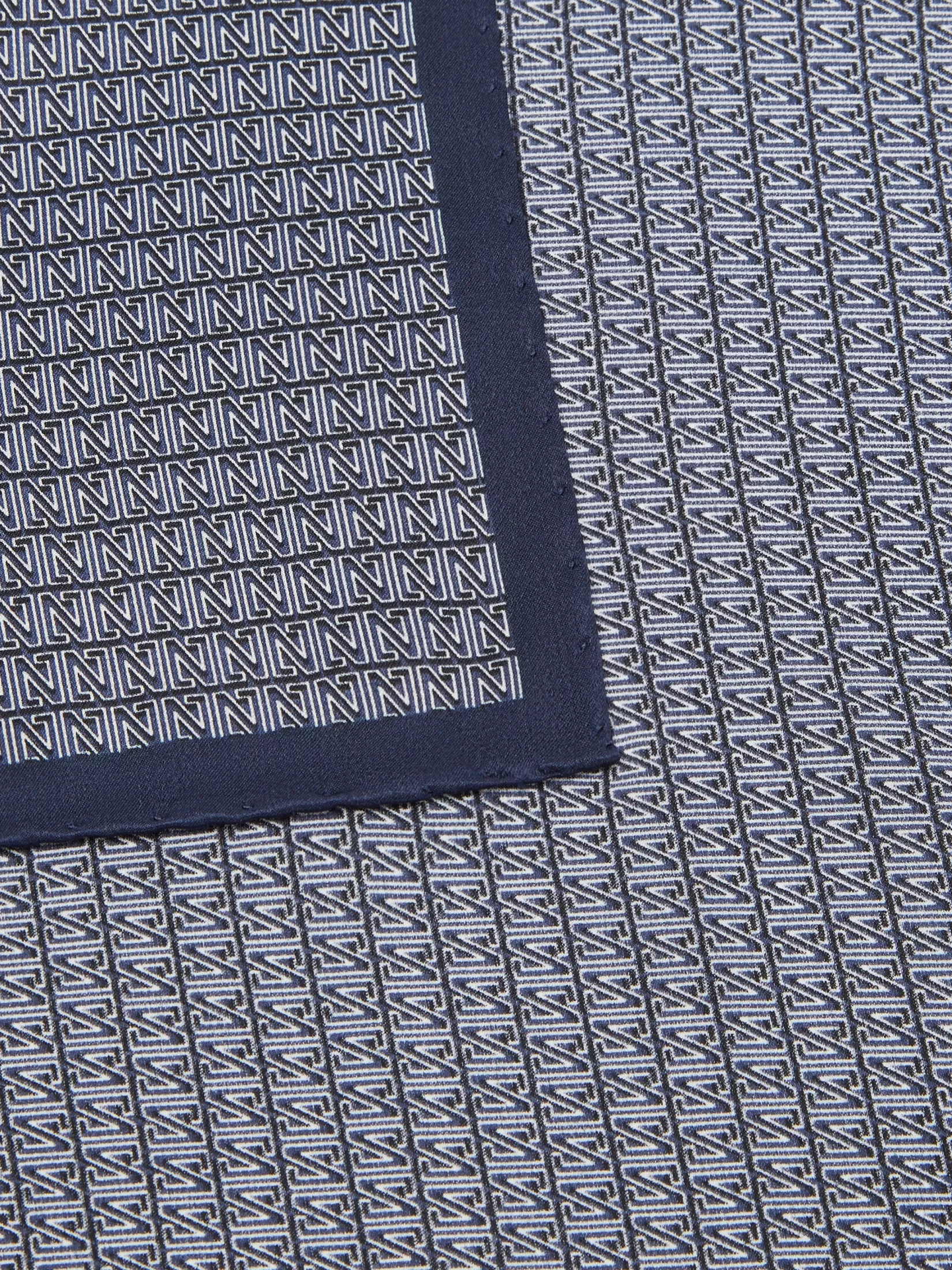 Outlet ZEGNA Pañuelo de Bolsillo en Seda Color Azul Oscuro Azuloscuro