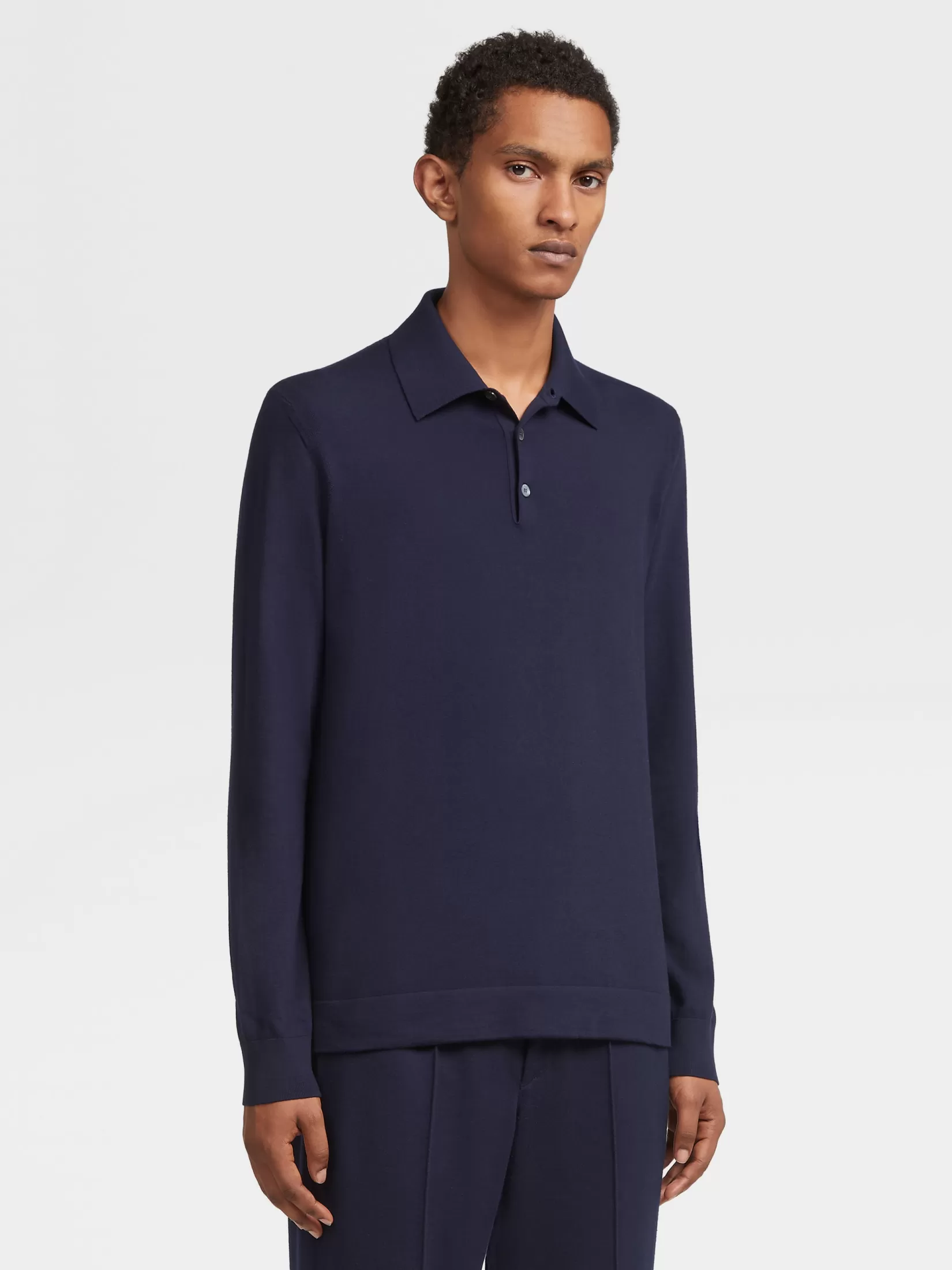 Clearance ZEGNA Polo de Lana 12milmil12 Azul Marino Azulmarino