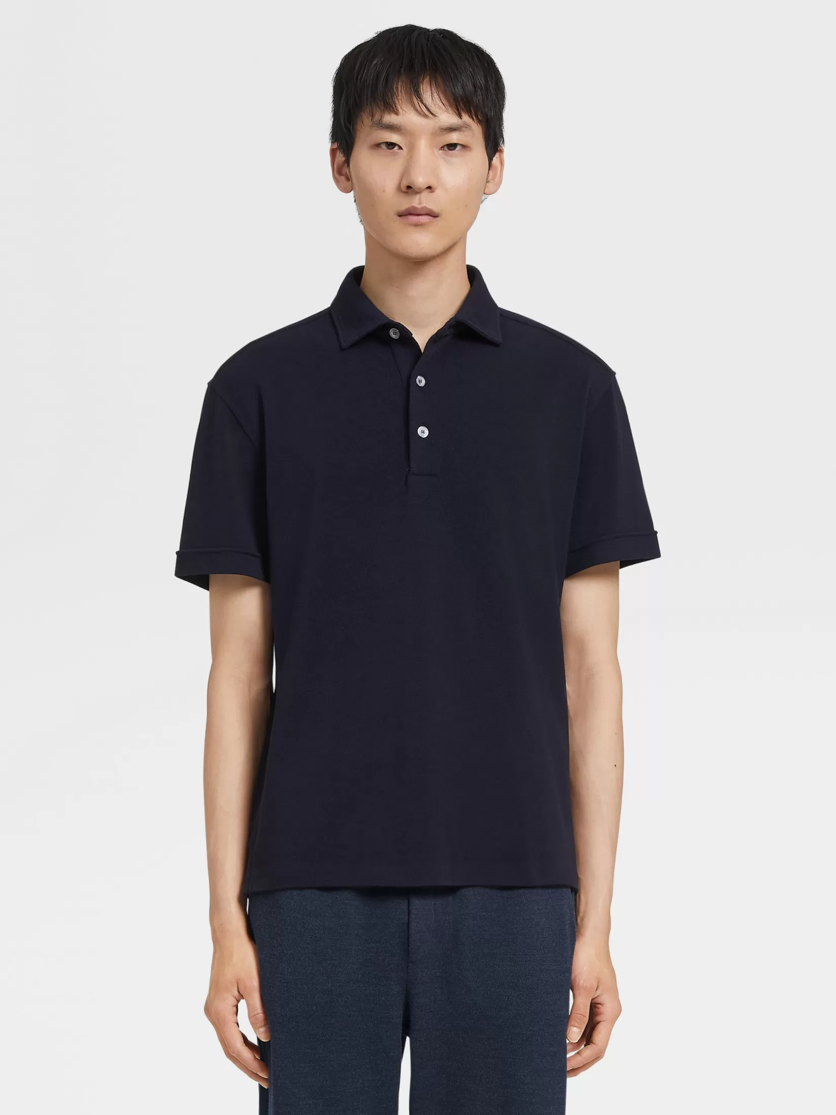 Best ZEGNA Polo de Lana 12milmil12 Azul Marino Azulmarino