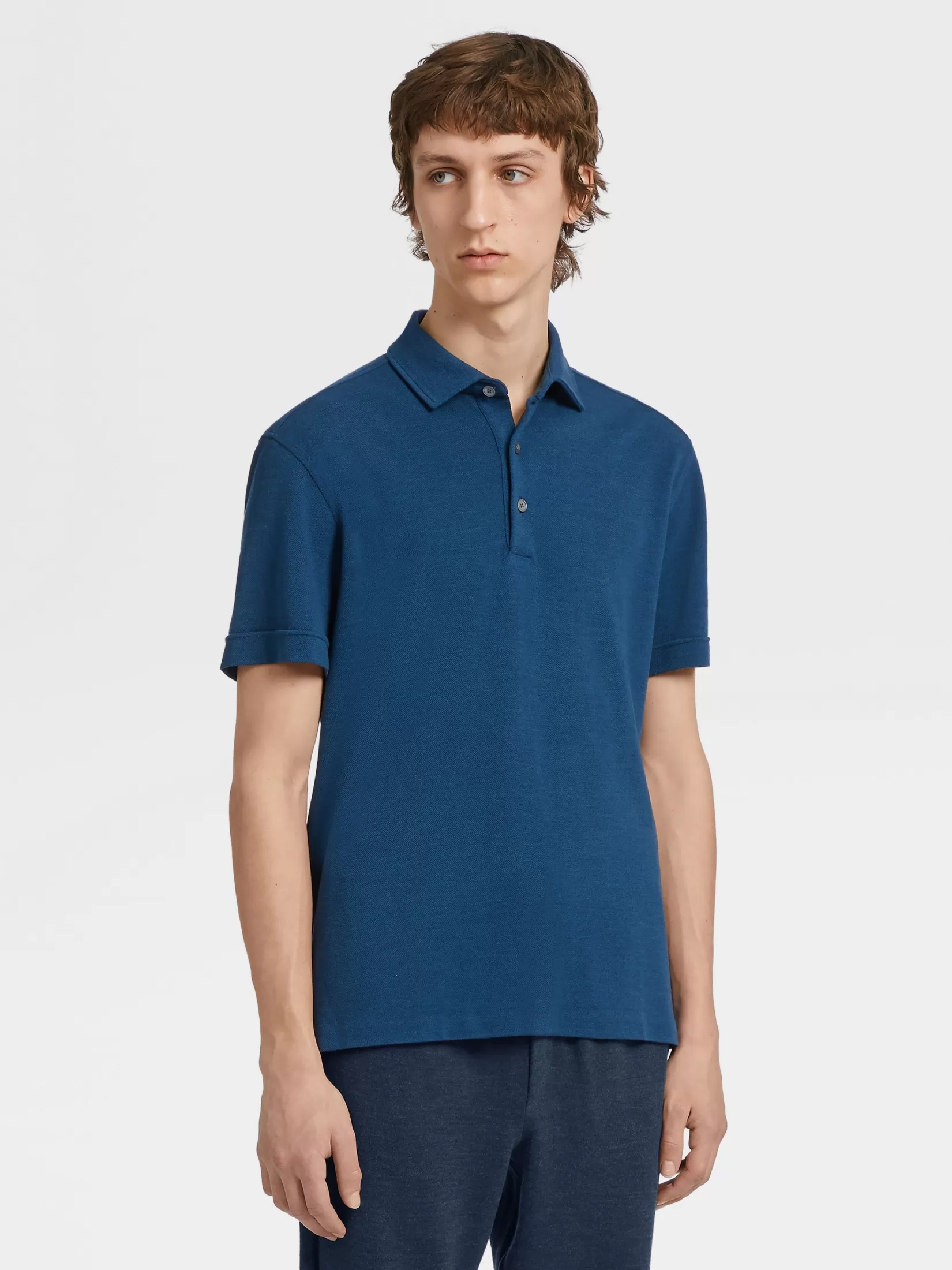 Fashion ZEGNA Polo de Manga Corta de Lana 12milmil12 Verde Azulado VerdeAzuladoMixto