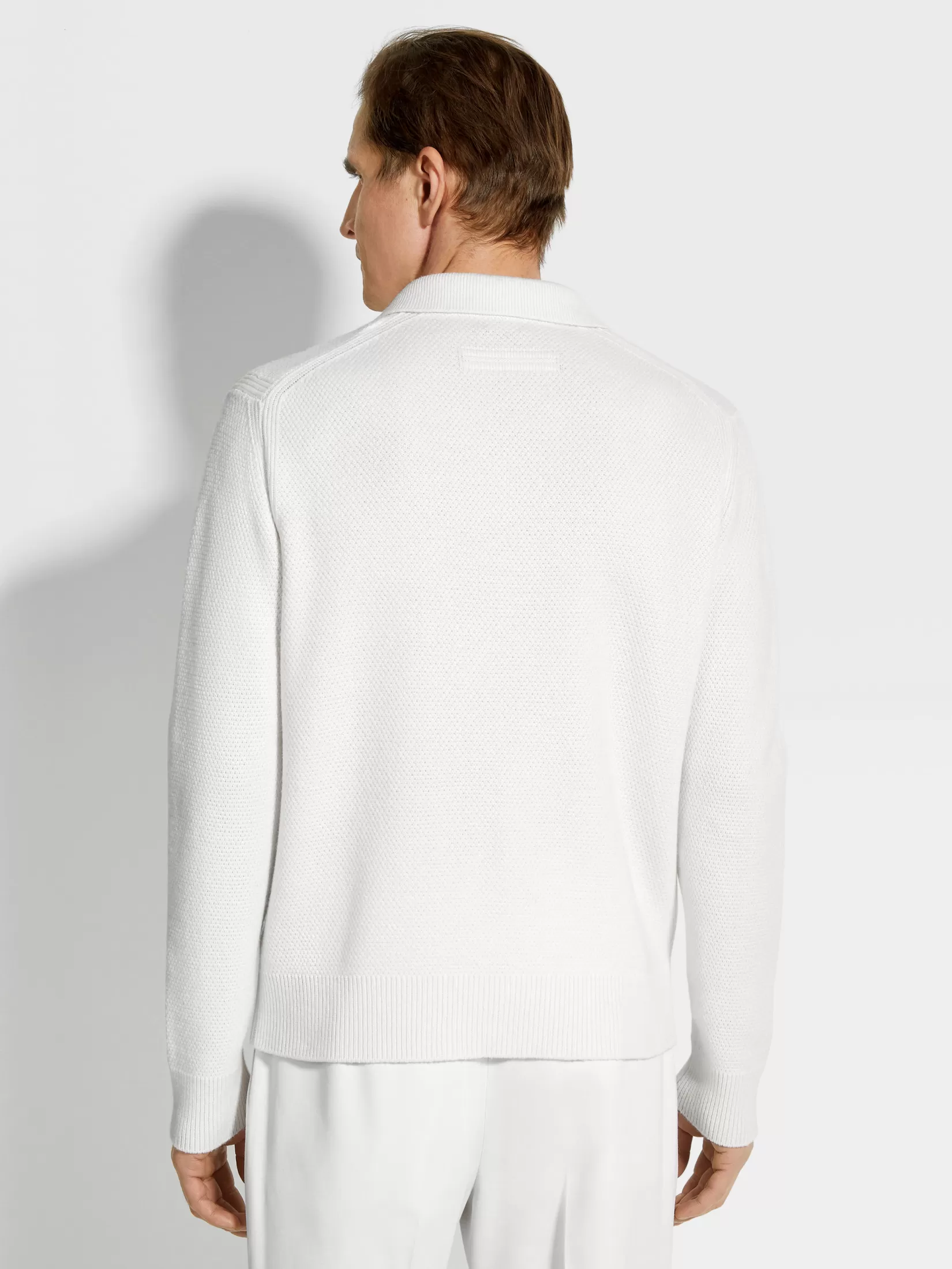 Shop ZEGNA Polo en Oasi Cashmere Color Blanco