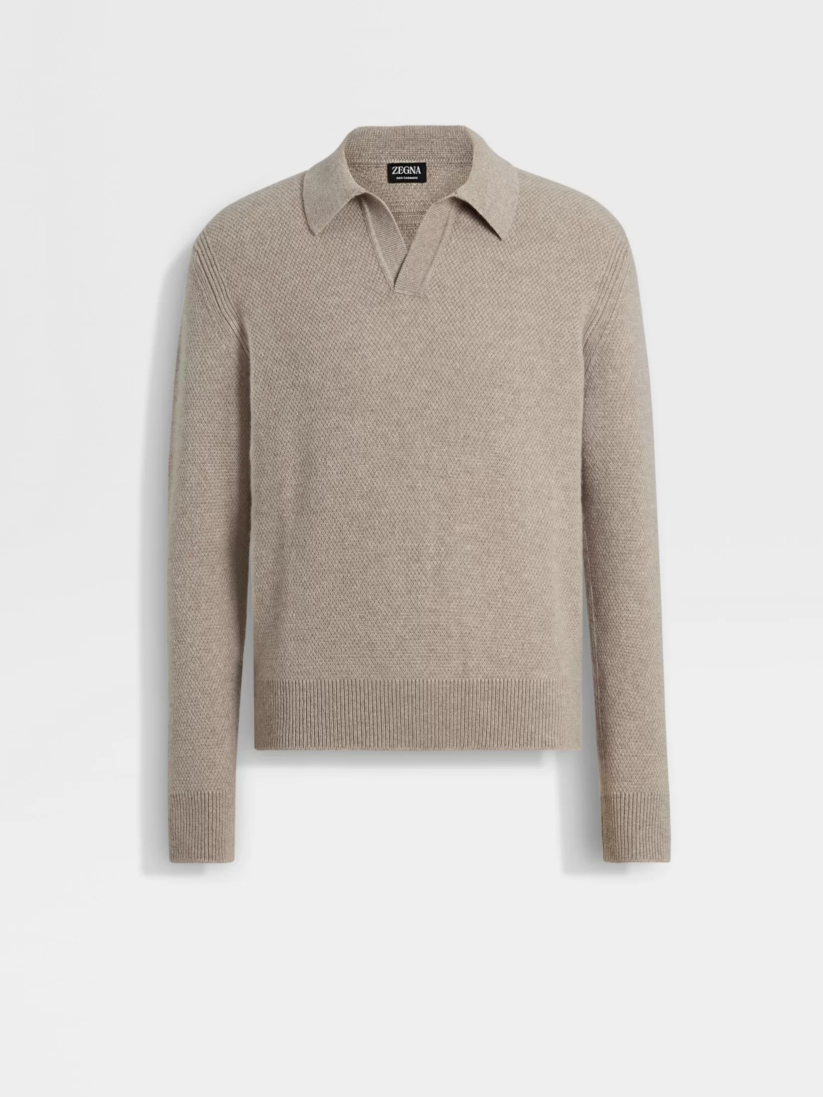 Cheap ZEGNA Polo en Oasi Cashmere Gris Pardo Claro Mixto Grispardoclaromixto