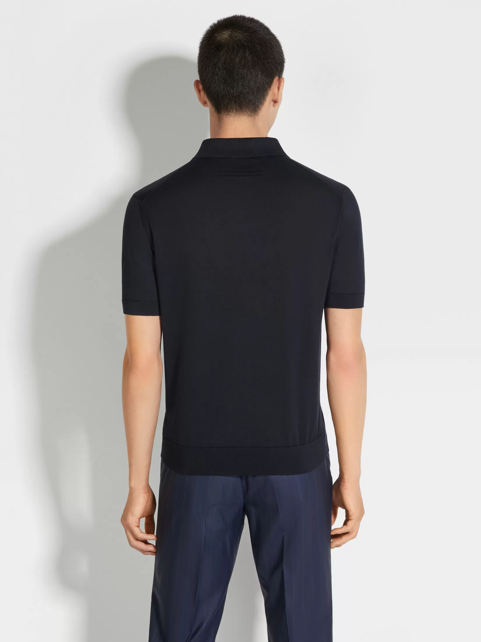 Online ZEGNA Polo en Premium Cotton Color Azul Marino Azulmarino