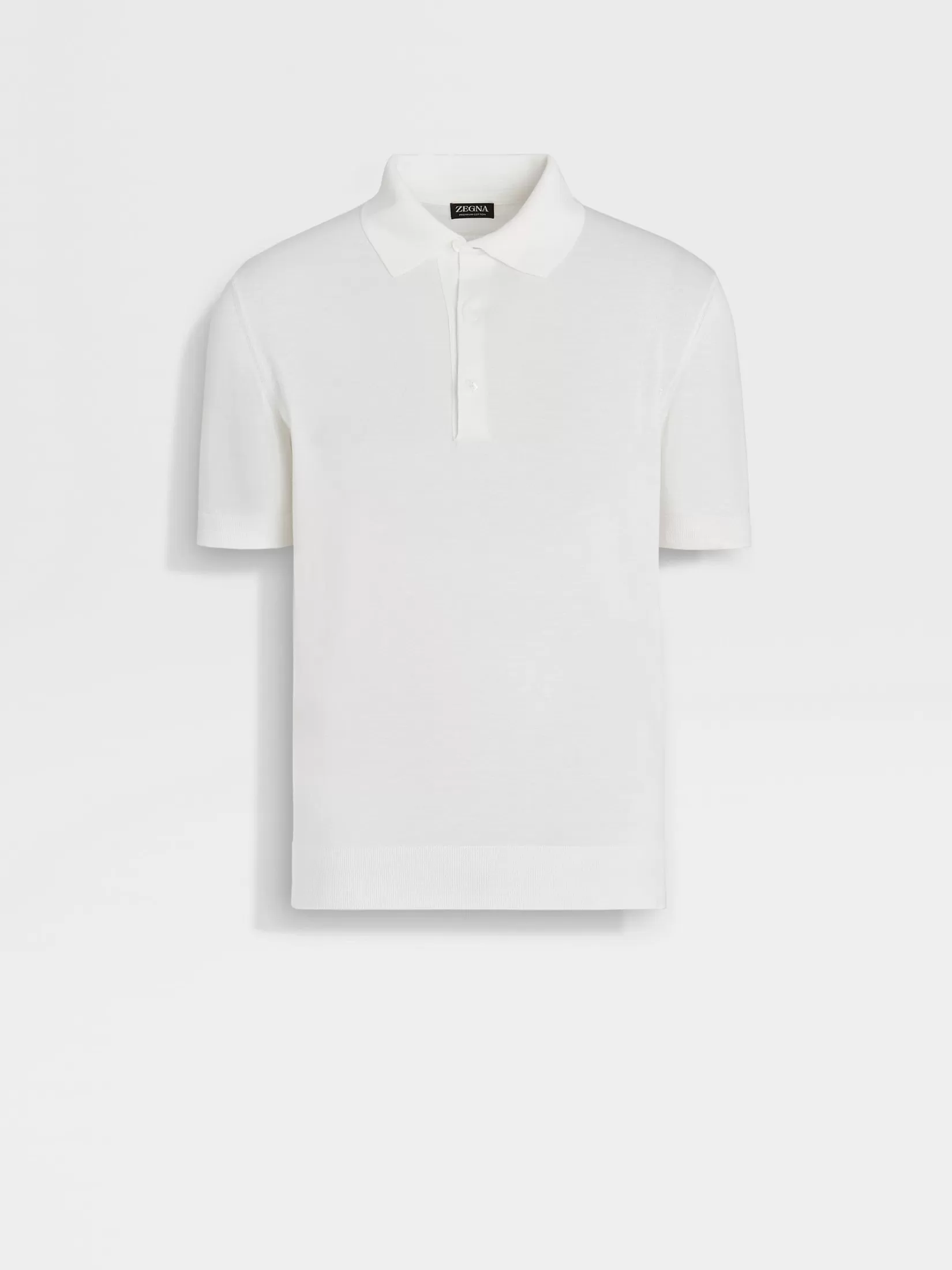 Cheap ZEGNA Polo en Premium Cotton Color Blanco