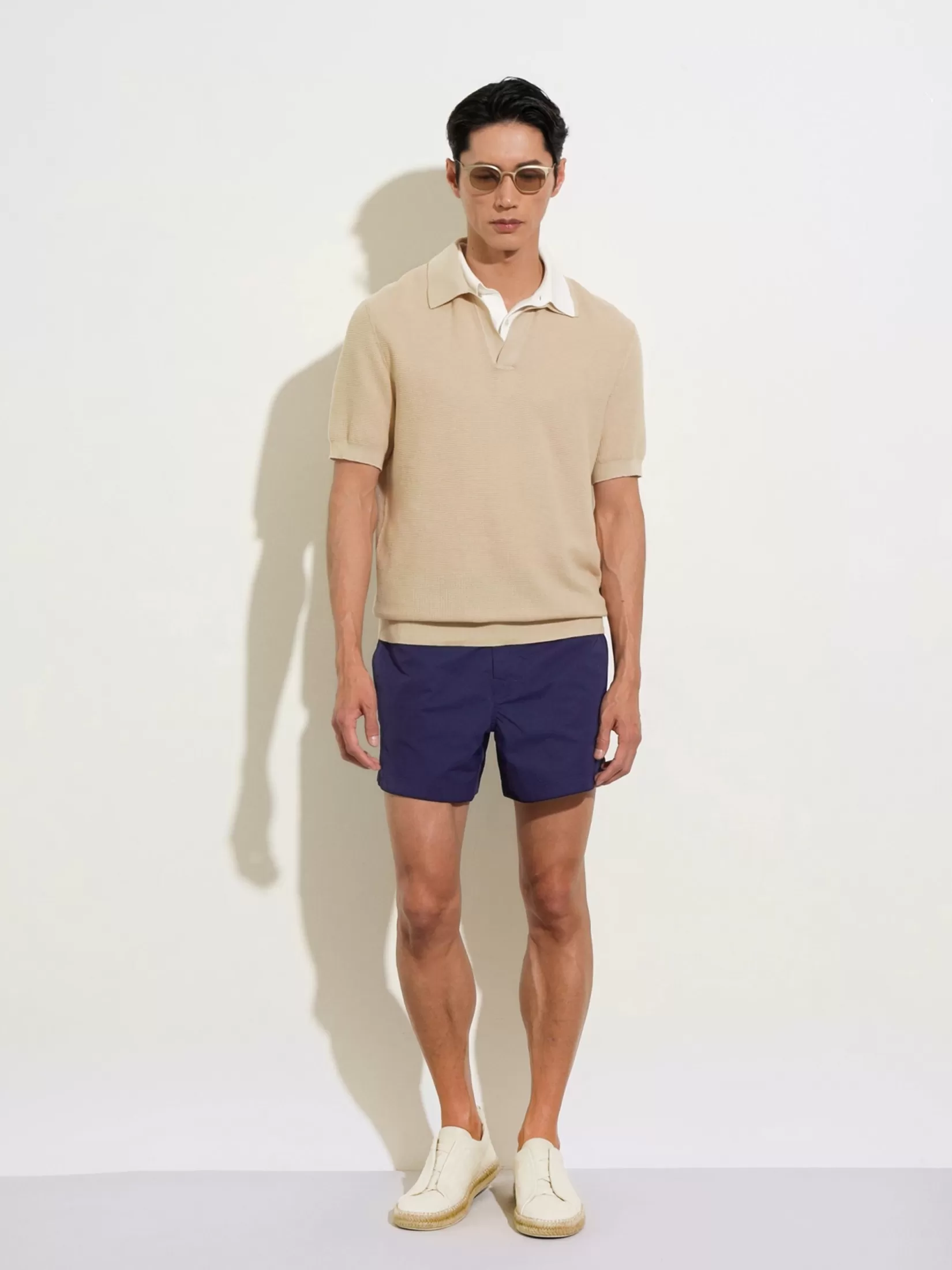 Cheap ZEGNA Polo en Premium Cotton Color Blanco