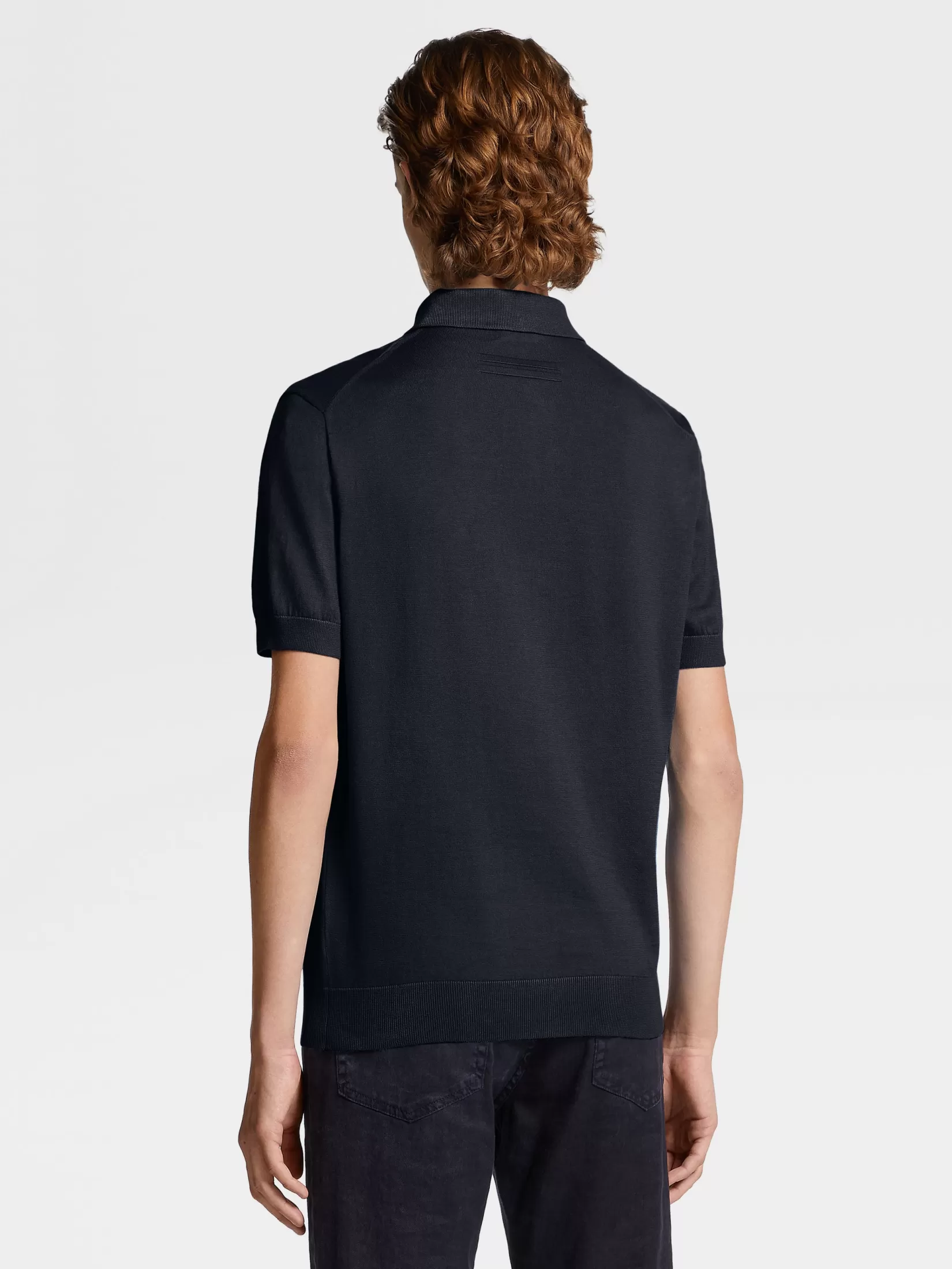 Best Sale ZEGNA Polo Premium Cotton Color Azul Marino Azulmarino