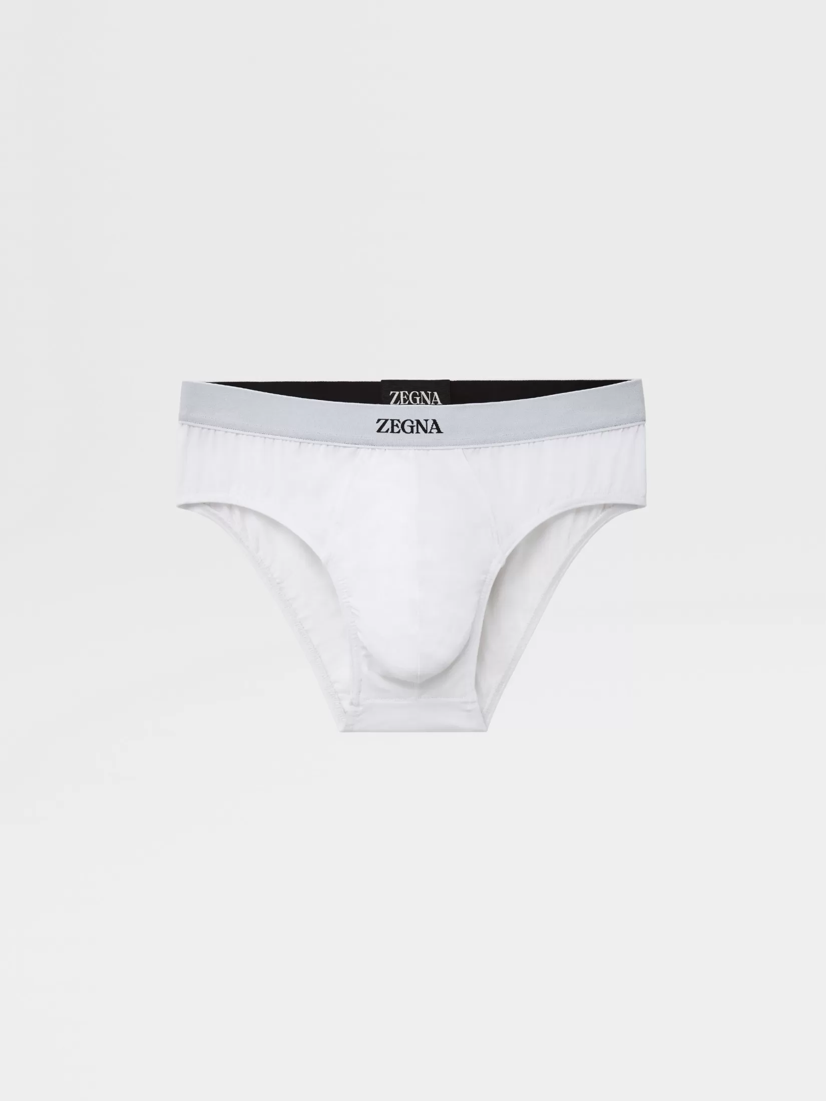 Store ZEGNA Slip Midi de Algodón Elástico Blanco