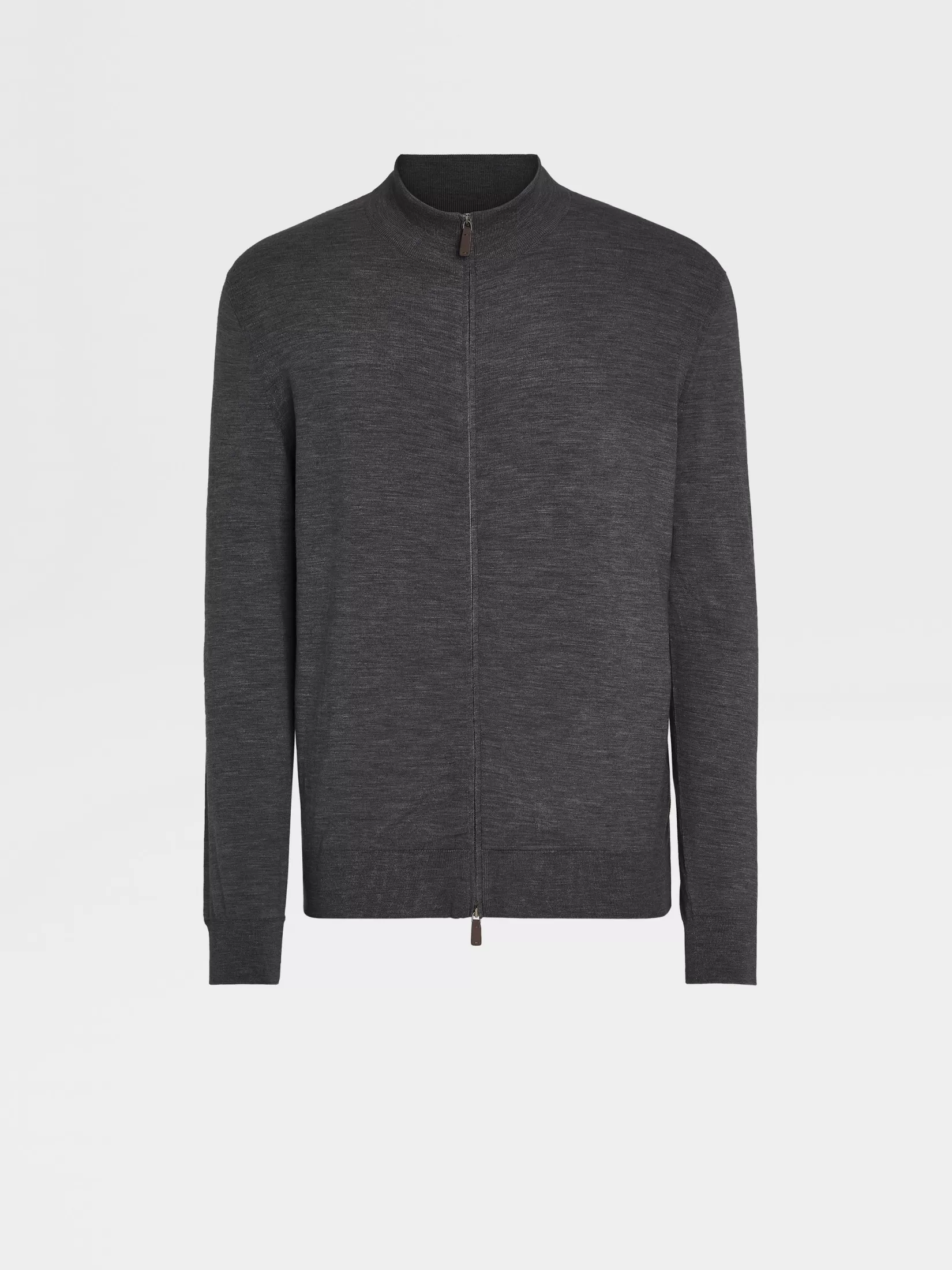 Shop ZEGNA Sudadera de Cremallera Completa en Lana 12milmil12 Gris Oscuro GrisOscuro