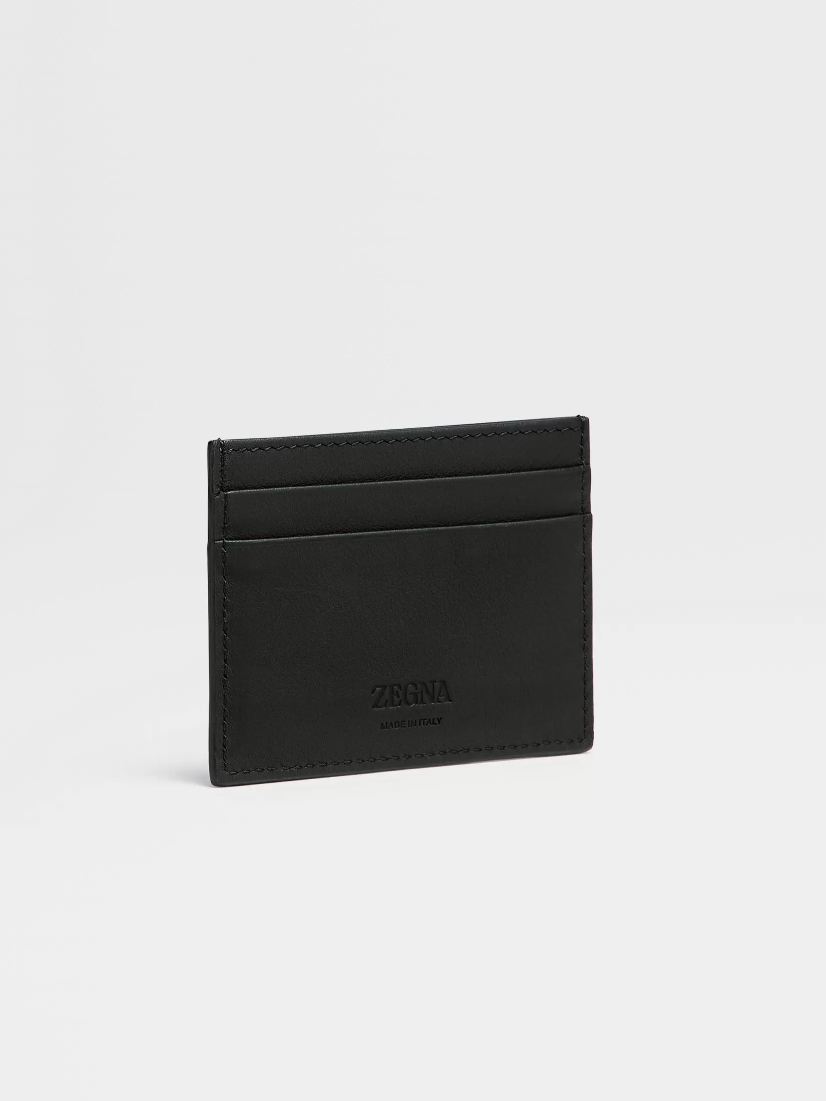 Best ZEGNA Tarjetero de Piel Color Negro