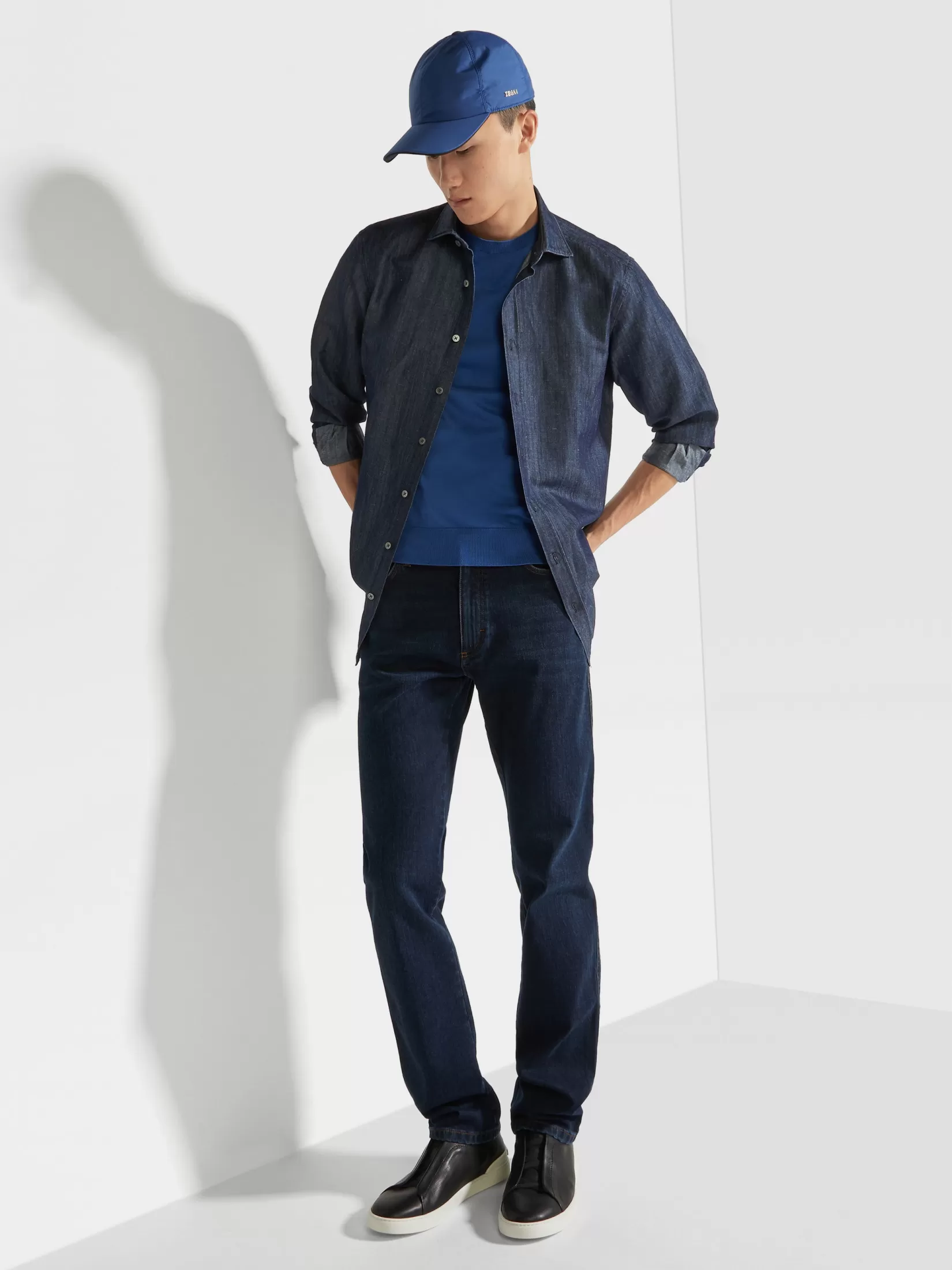 Best ZEGNA Vaqueros Roccia de Algodón Elástico Color Azul Oscuro Lavado Azuloscuro