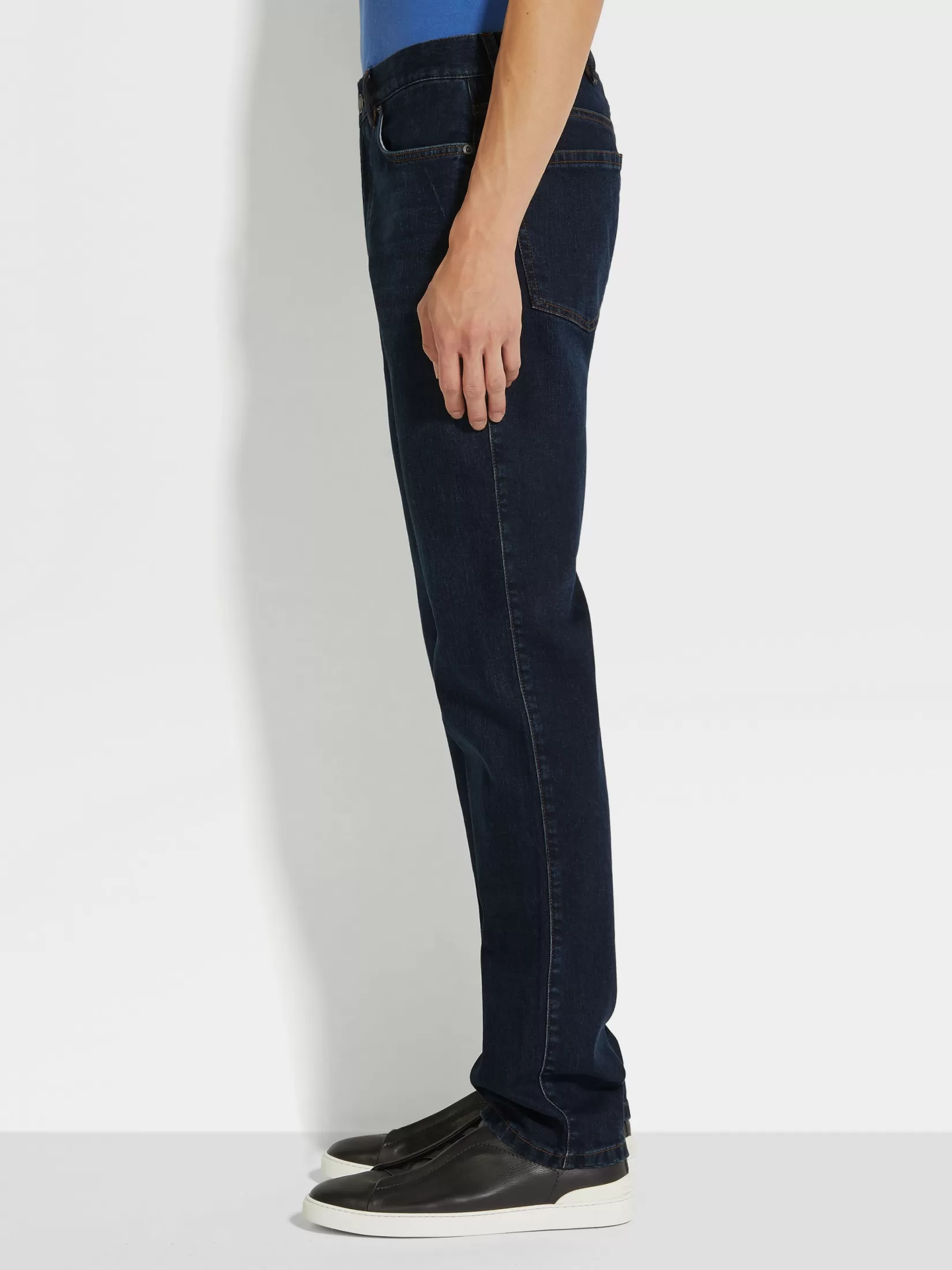 Best ZEGNA Vaqueros Roccia de Algodón Elástico Color Azul Oscuro Lavado Azuloscuro