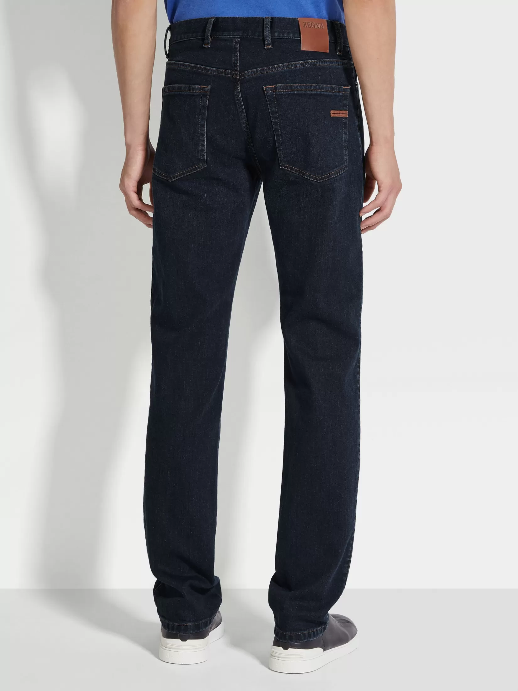 Best ZEGNA Vaqueros Roccia de Algodón Elástico Color Azul Oscuro Lavado Azuloscuro