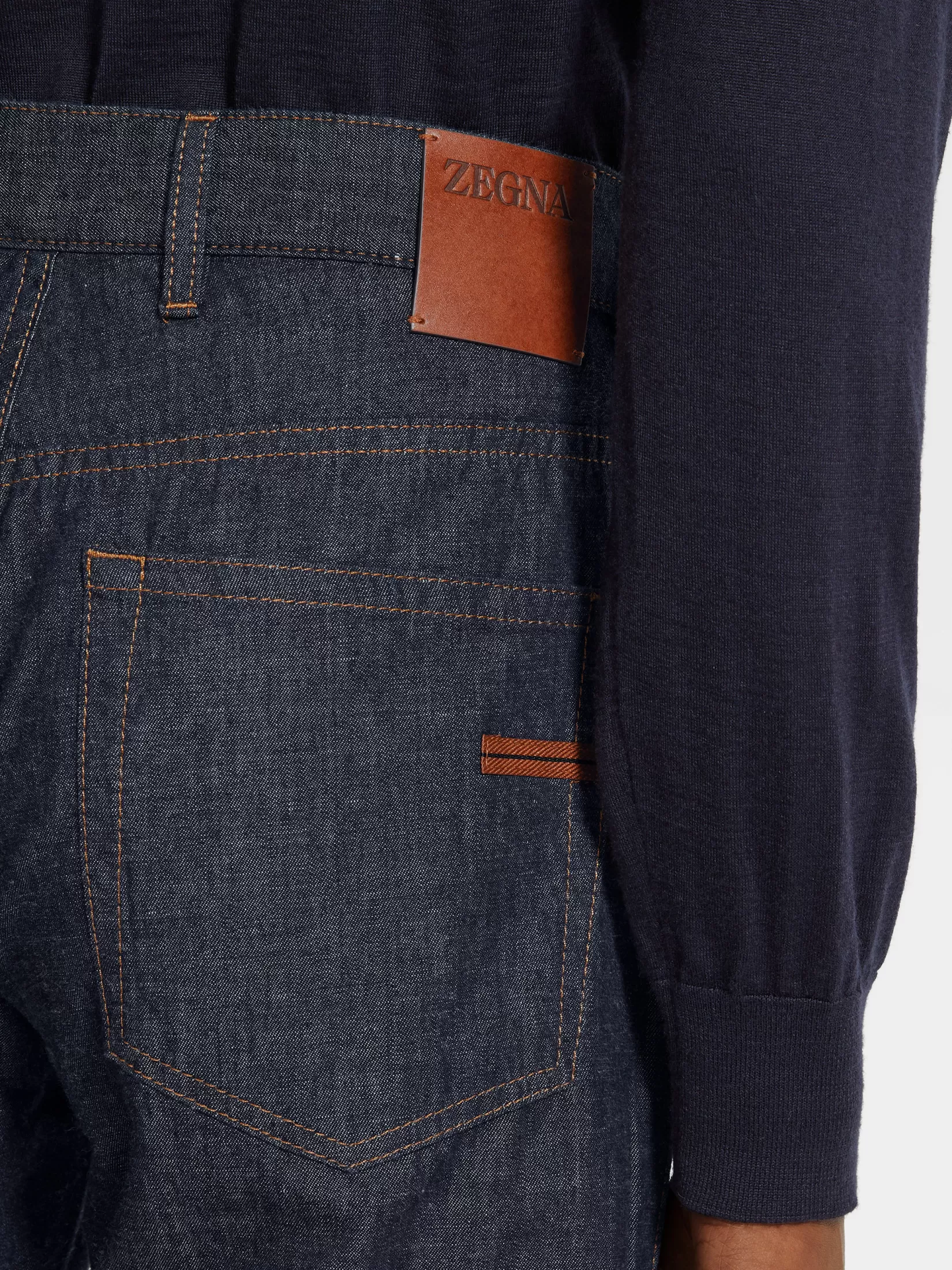 Flash Sale ZEGNA Vaqueros Roccia de Algodón y Lino Color Azul Oscuro Lavado Azuloscuro