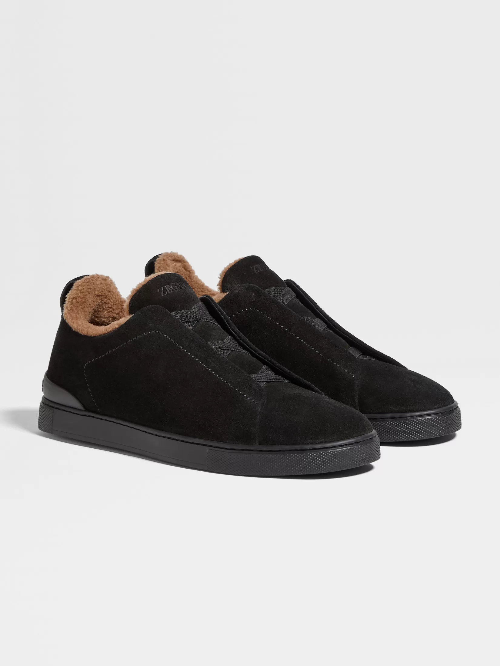 Clearance ZEGNA Zapatillas Triple Stitch™ en Ante Color Negro