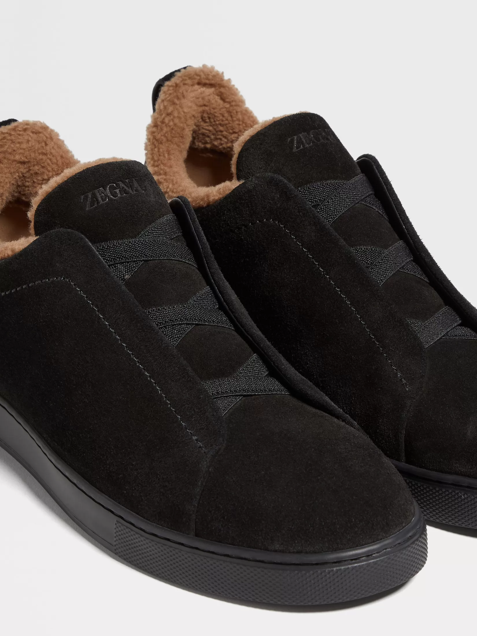 Clearance ZEGNA Zapatillas Triple Stitch™ en Ante Color Negro