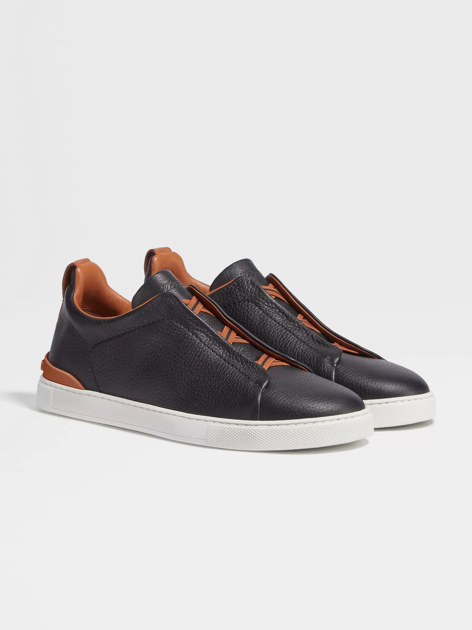 Best Sale ZEGNA Zapatillas Triple Stitch™ en Piel de Ciervo Negro