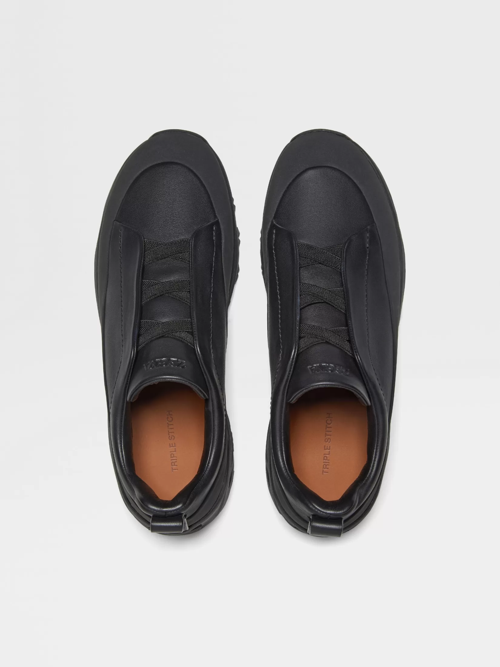Shop ZEGNA Zapatillas Triple Stitch™ Monte de Piel Color Negro