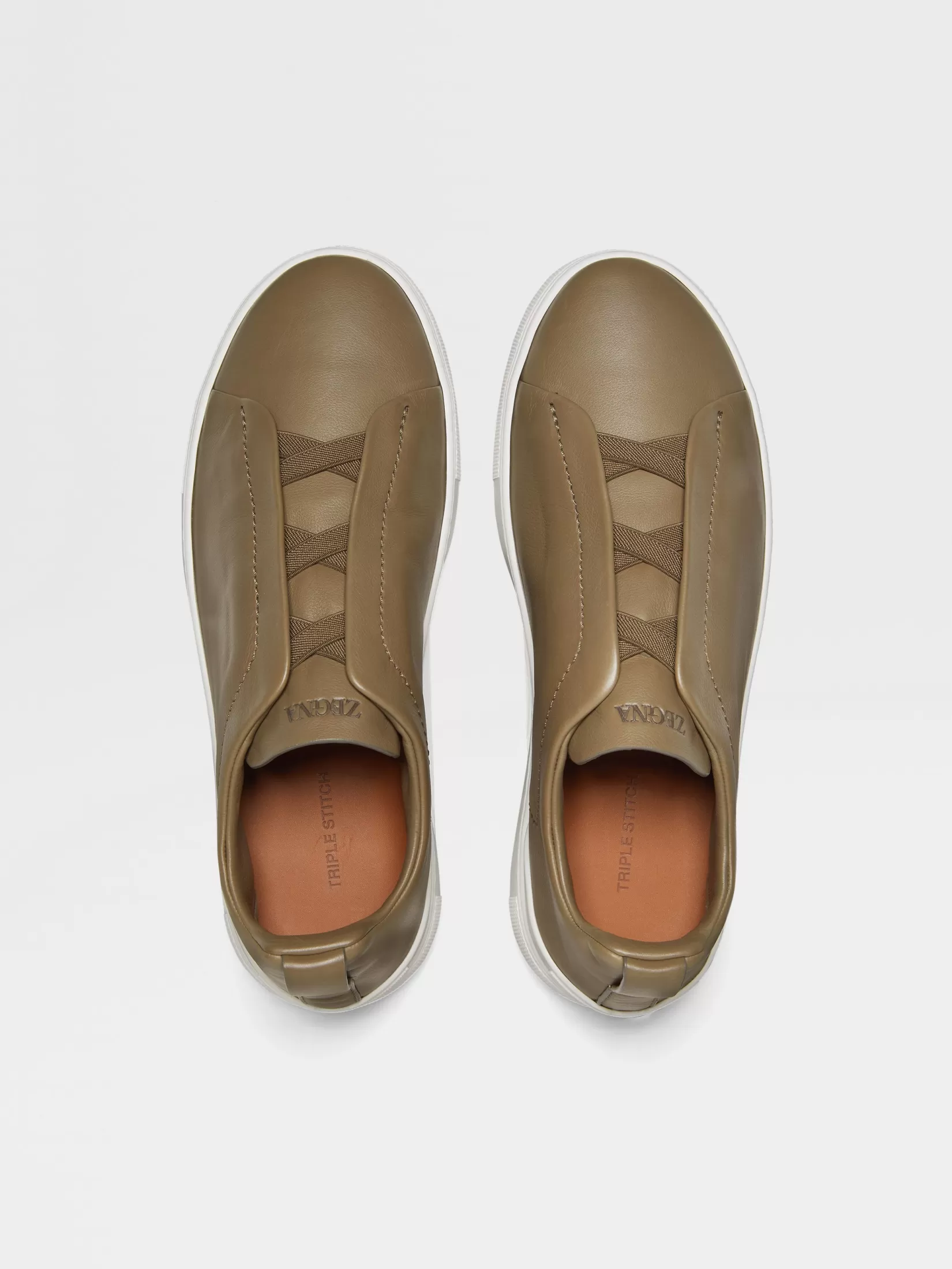 Online ZEGNA Zapatillas Triple Stitch™ SECONDSKIN Color Caqui