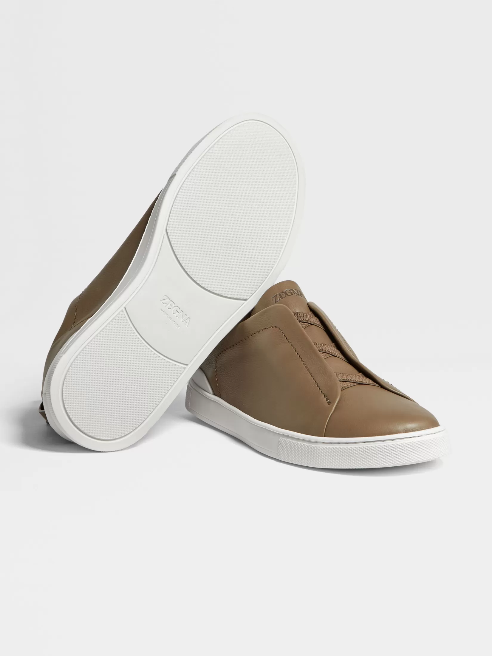 Online ZEGNA Zapatillas Triple Stitch™ SECONDSKIN Color Caqui